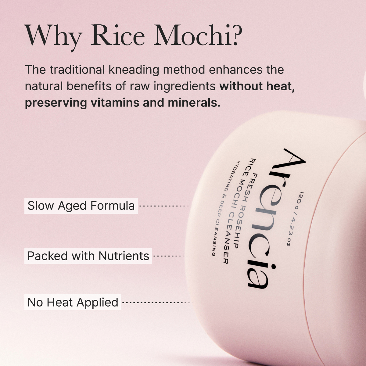 Arencia Fresh Rosehip Rice Mochi Cleanser 120gr