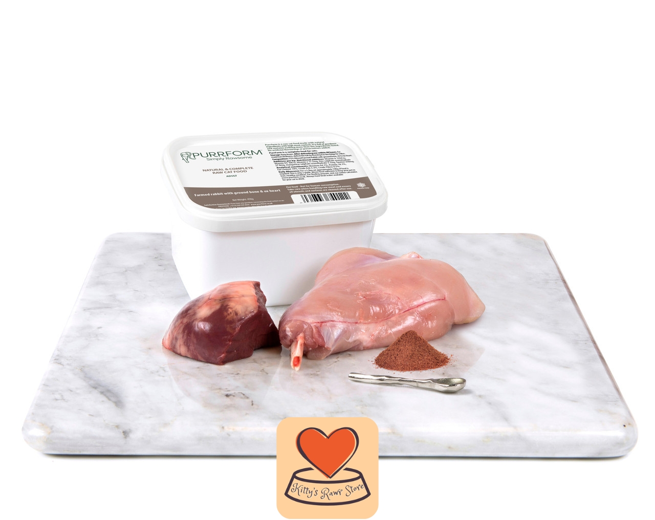 Purrform Adult Complete Rabbit & Ox Heart 450g