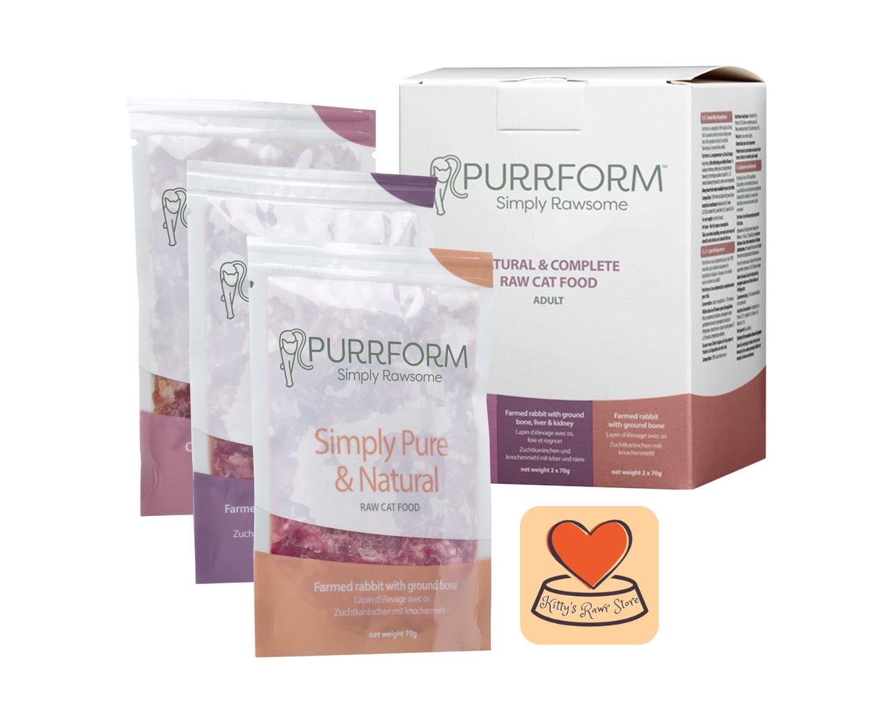 Purrform Adult Complete Chicken & Rabbit Box 6 x 70g