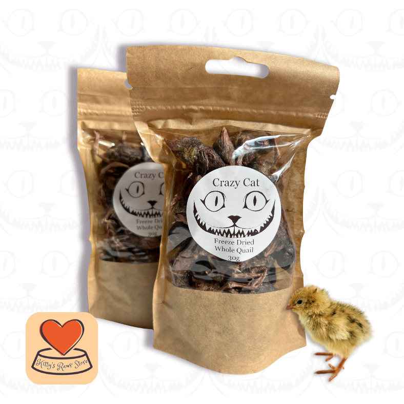 Crazy Cat Whole Quail Treats 30g