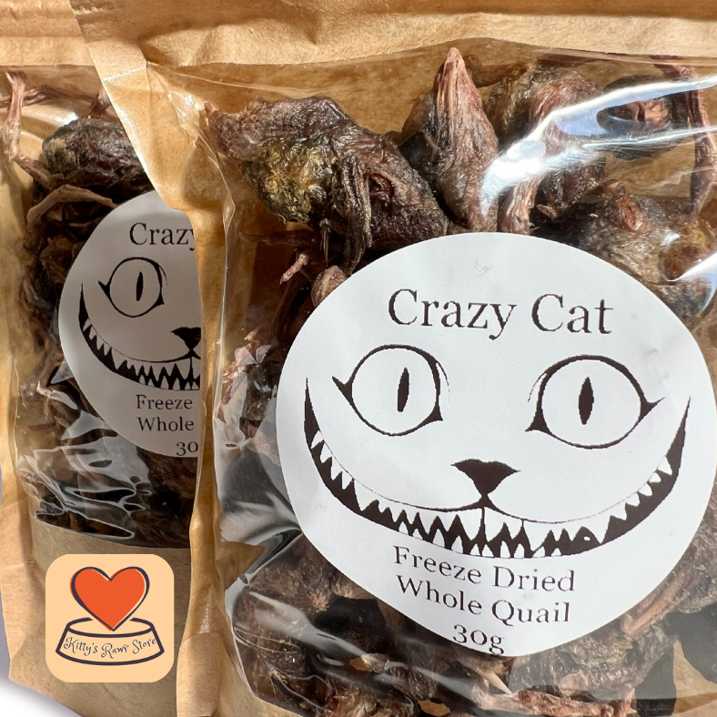 Crazy Cat Whole Quail Treats 30g
