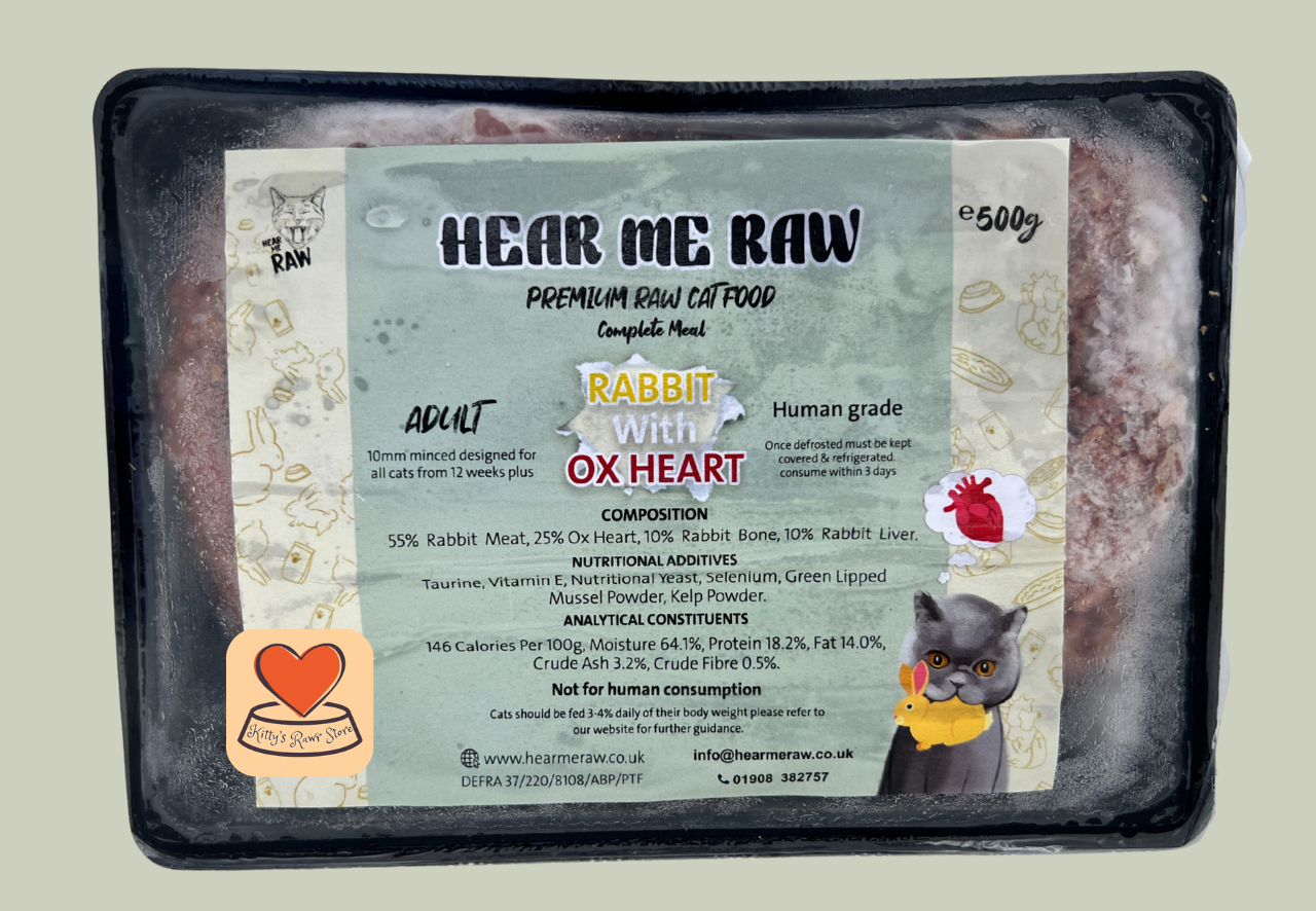 Hear Me Raw Complete Rabbit & Ox Heart 500g