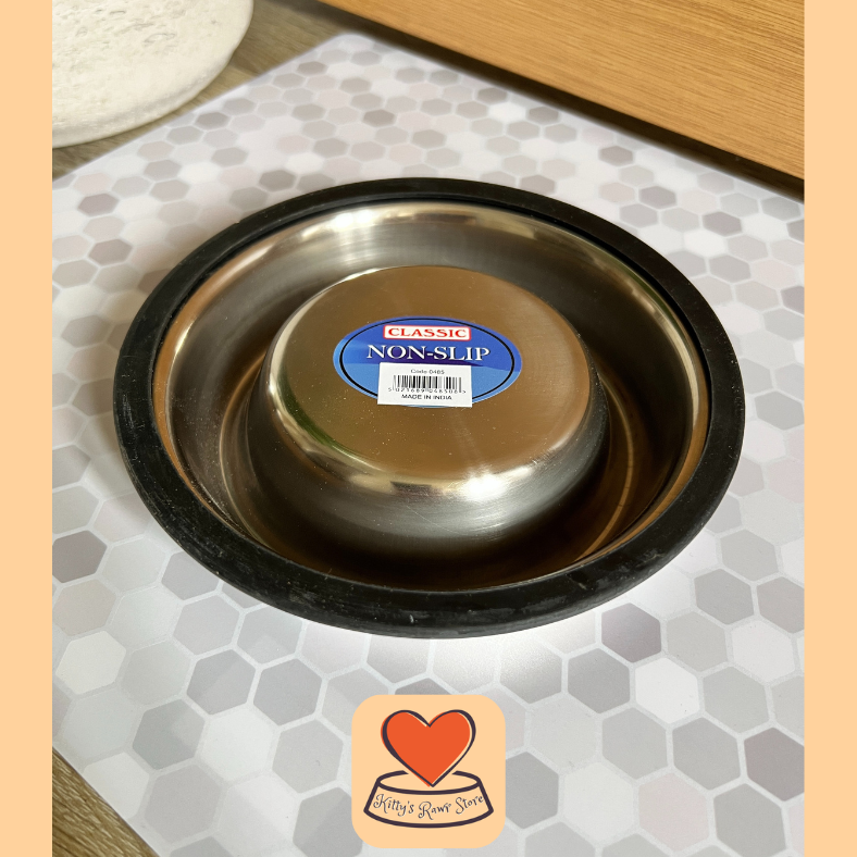 Classic Non Tip Stainless Steel Cat Bowl