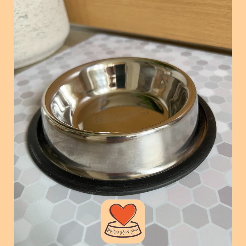 Classic Non Tip Stainless Steel Cat Bowl