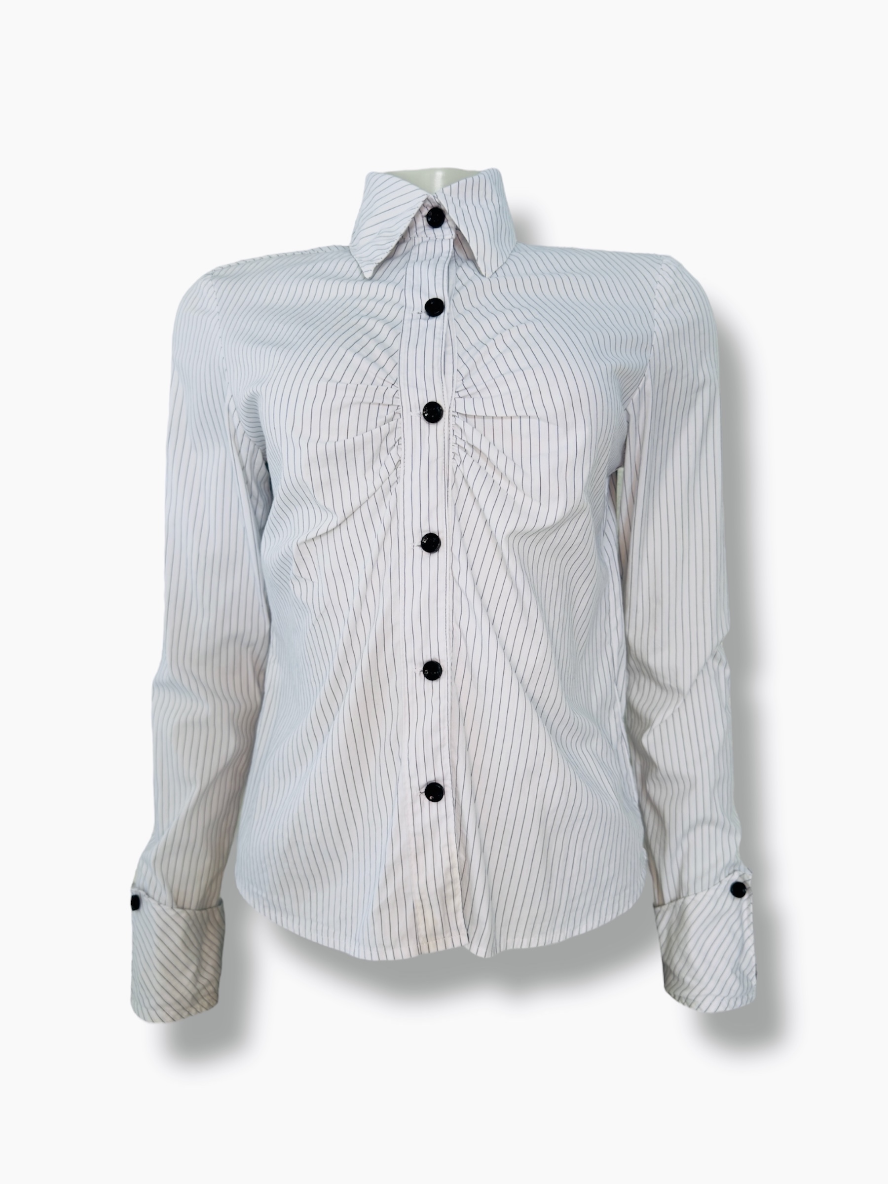 Camisa Listrada Branca 