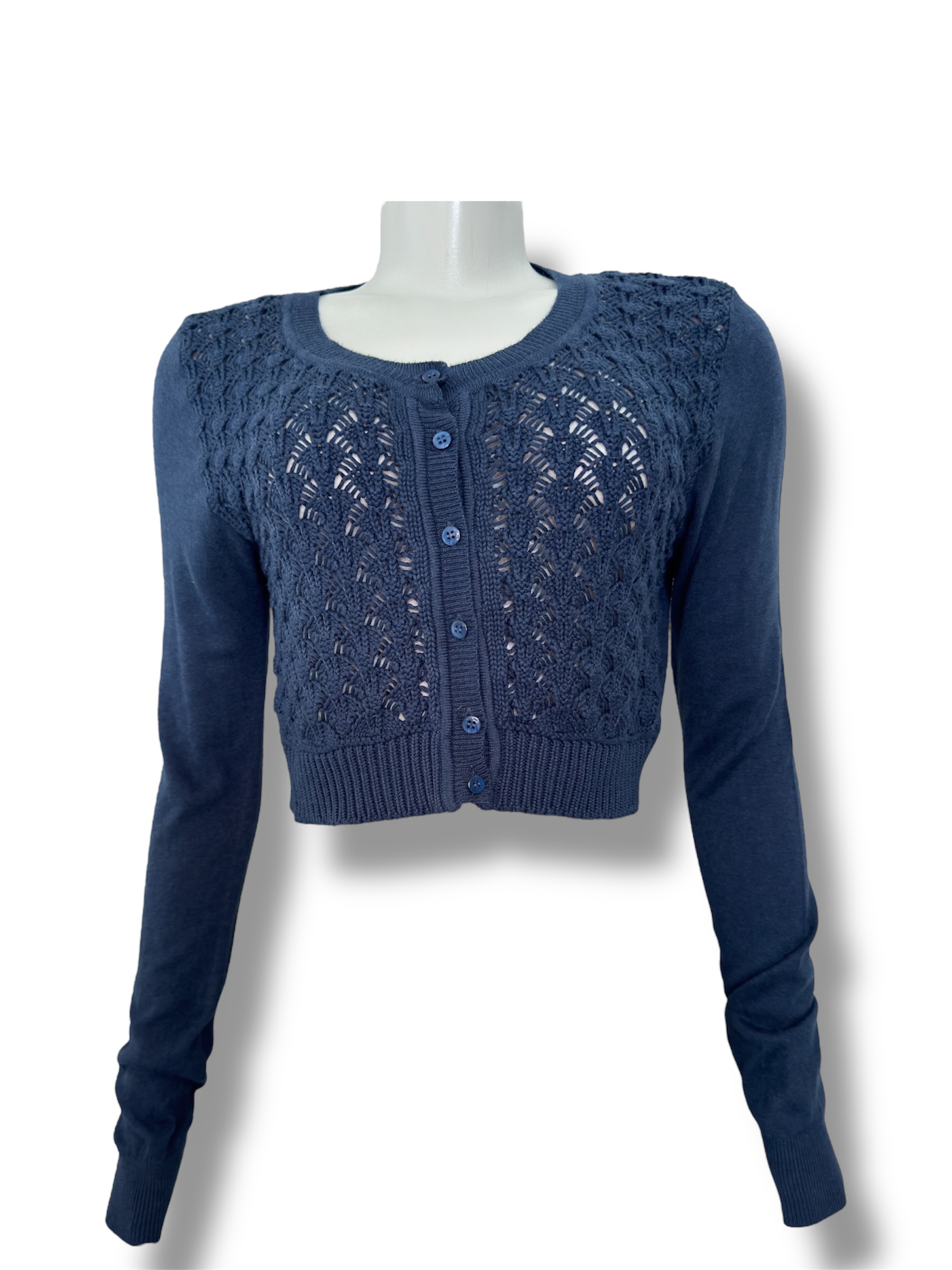 Cropped Tricot Azul 