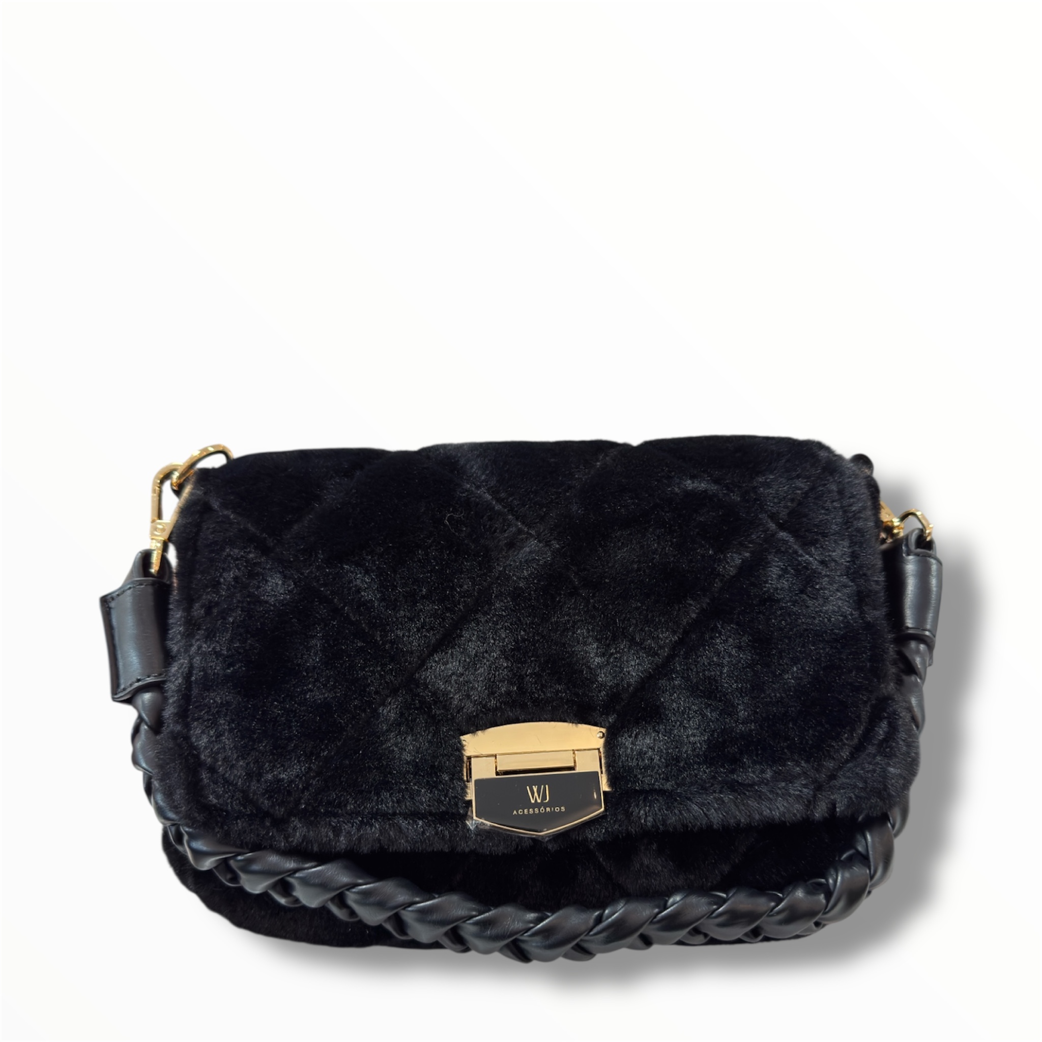 Bolsa C/ Pelo Preta 