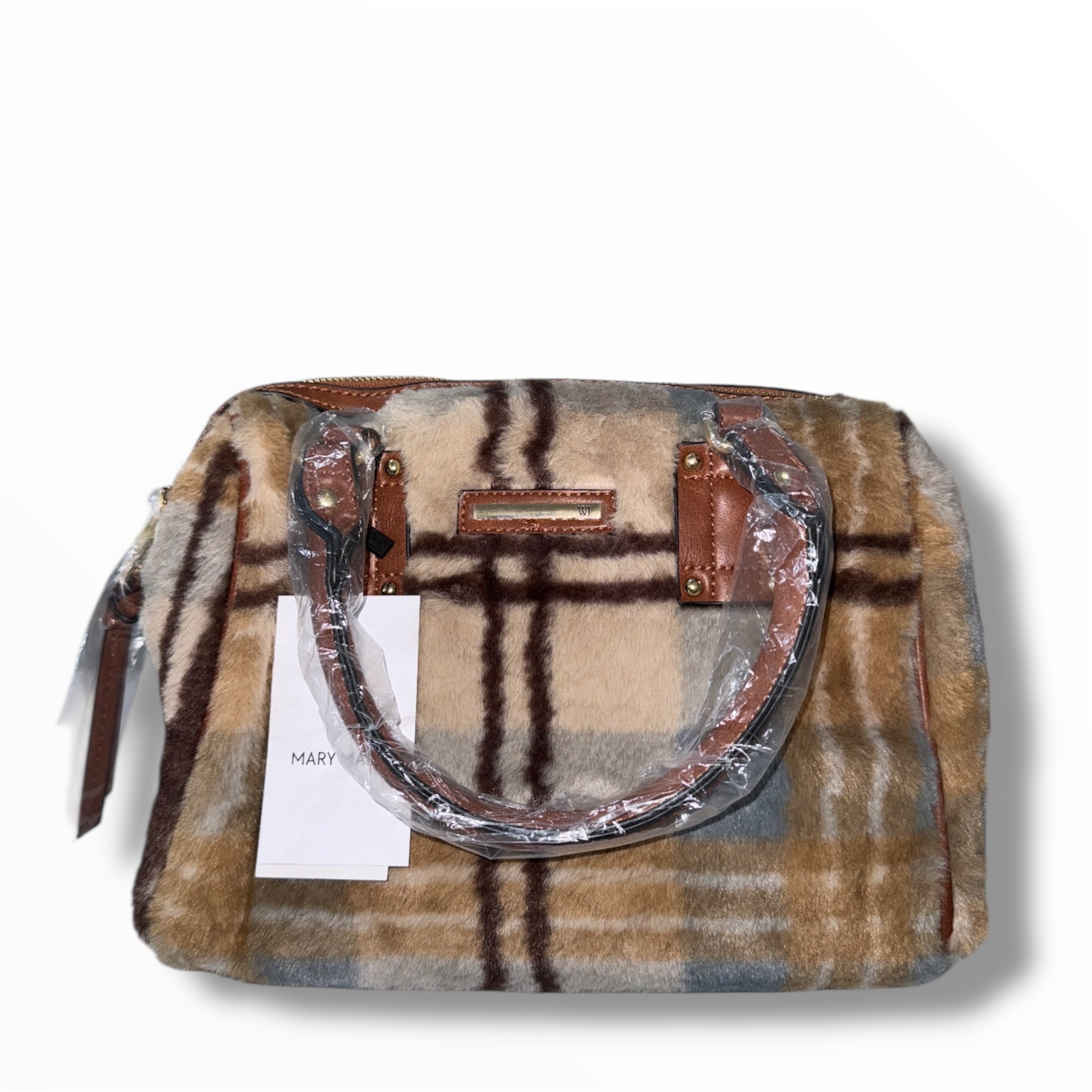 Bolsa Média C/ Pelo Xadrez 