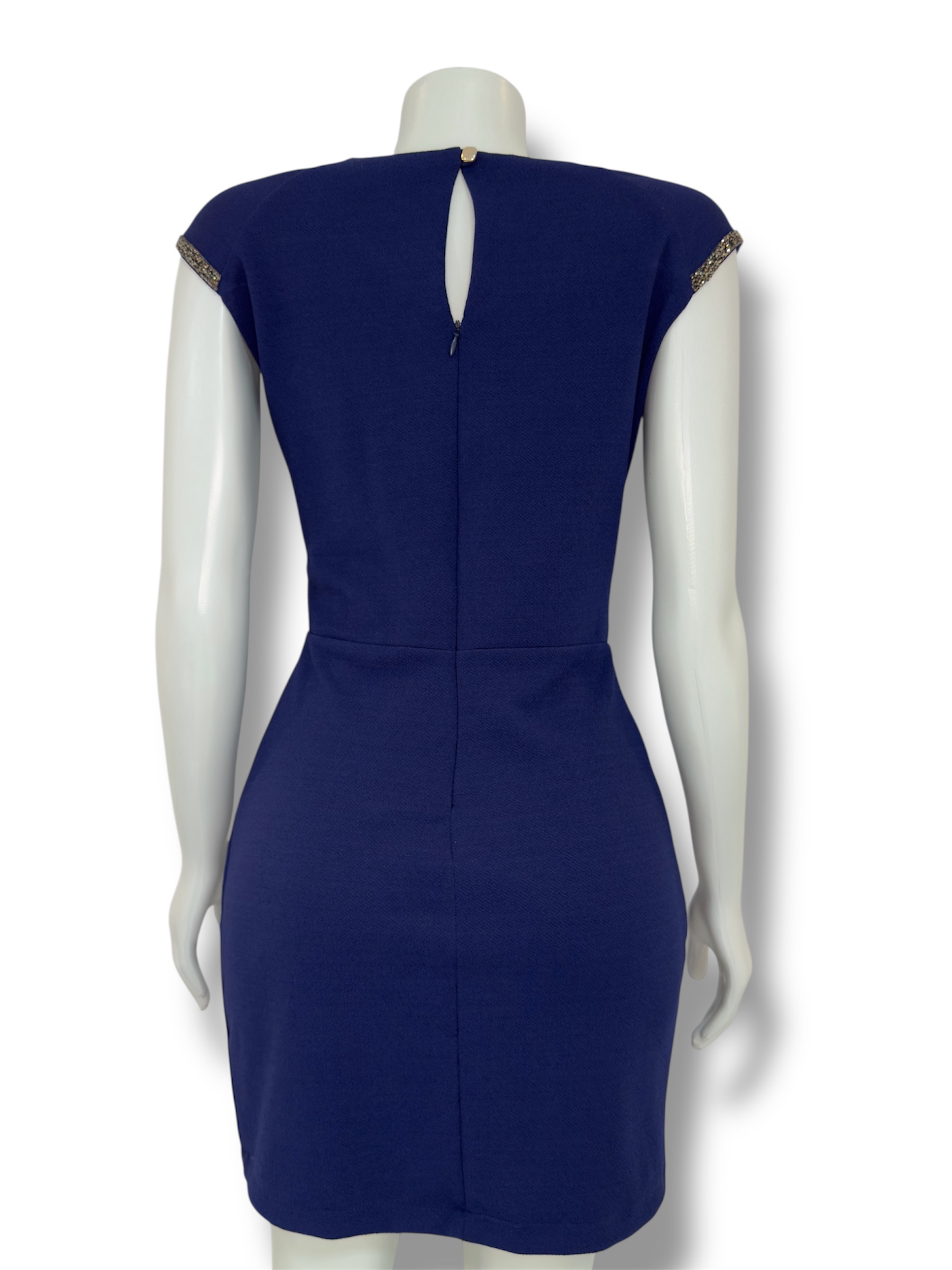 Vestido mid azul marinho 