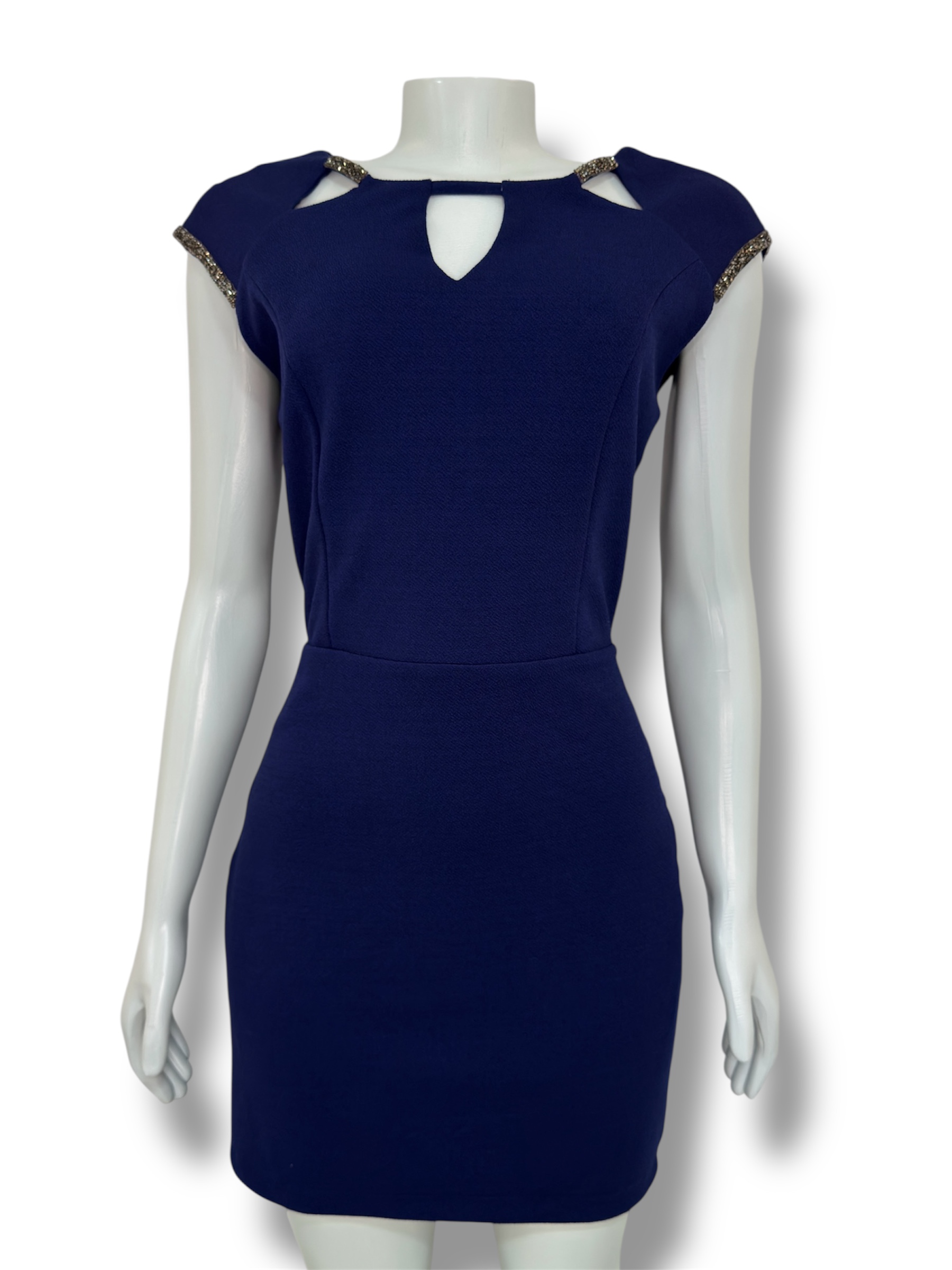 Vestido mid azul marinho