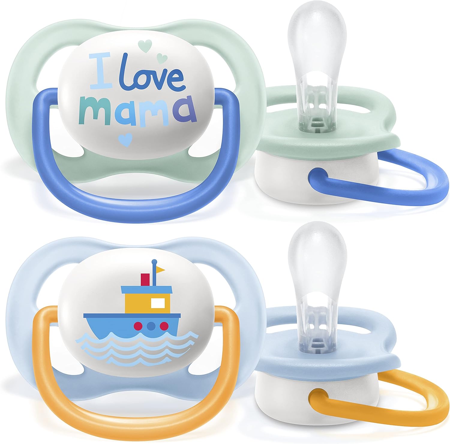 Philips AVENT Ultra Air Pacifiers 0-6 Month ( Love MAM - Boat )