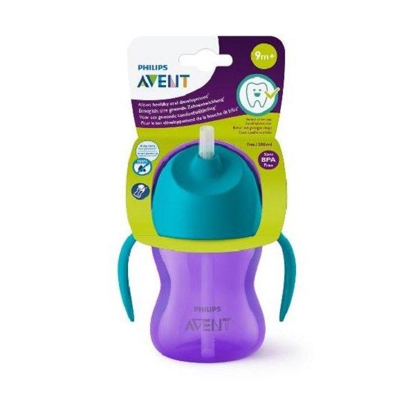 Philips Avent Straw Cup Purble 200ML
