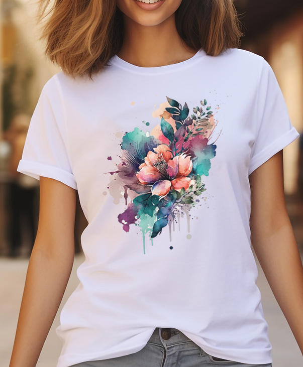 Camiseta con diseño floral