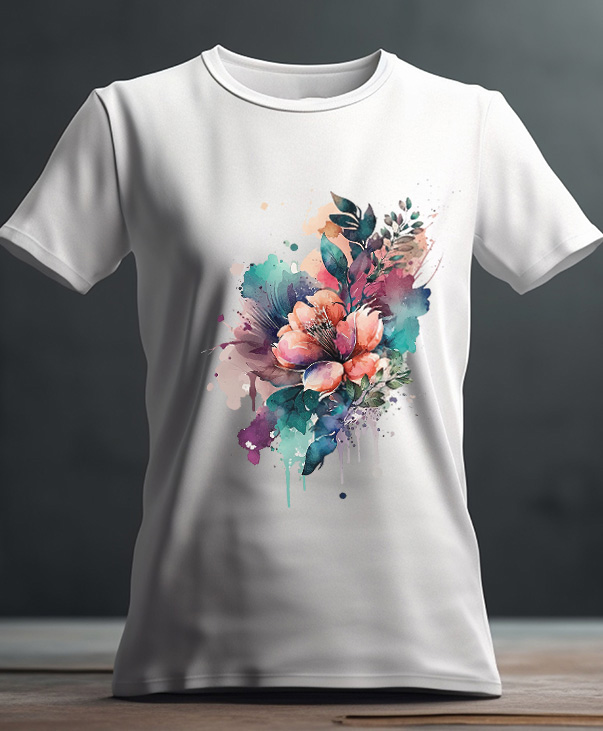 Camiseta con diseño floral