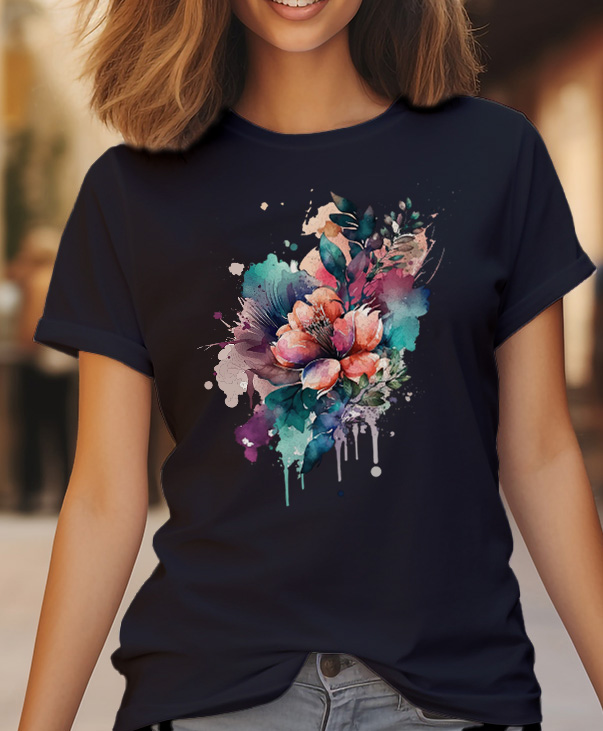 Camiseta con diseño floral