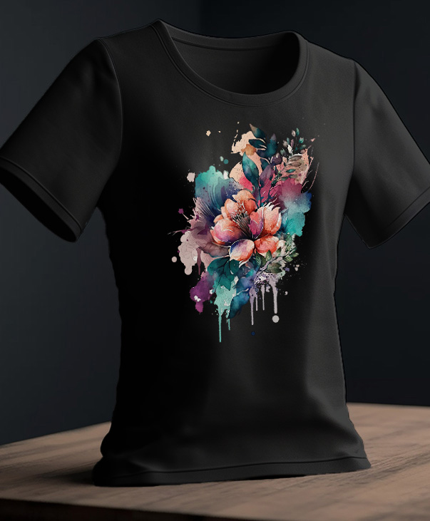 Camiseta con diseño floral