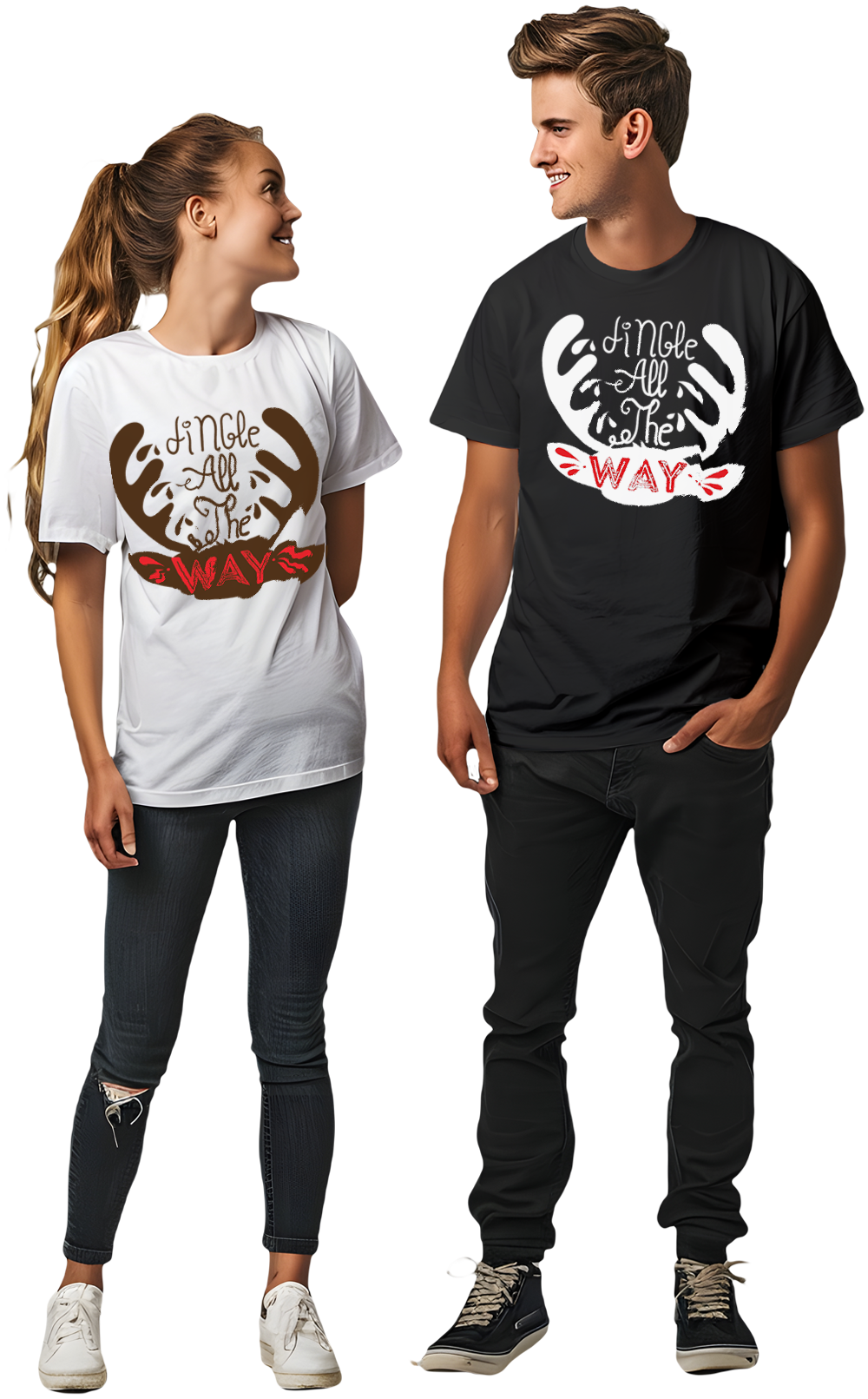 Playera de Pareja Navideñas