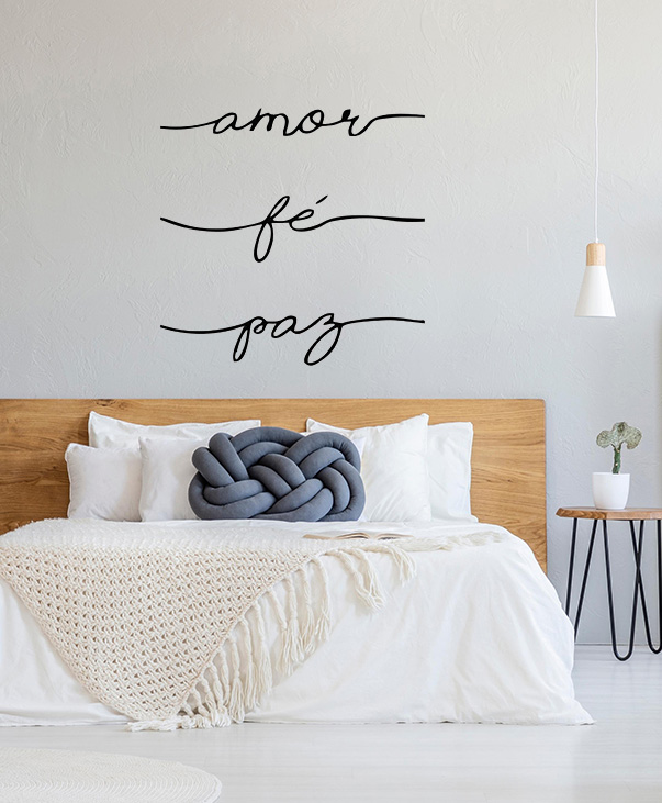 Vinilo decorativo Amor, fé, paz