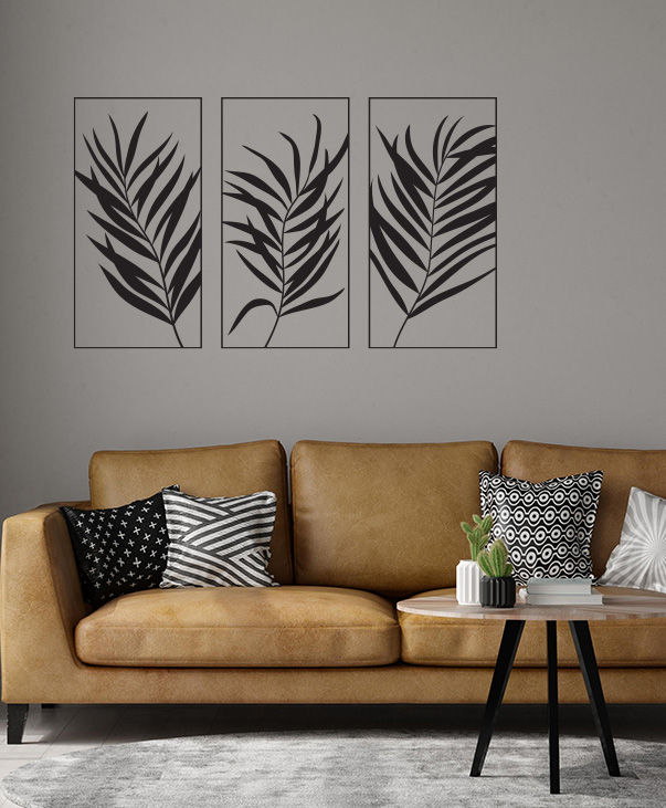 Vinilo decorativo tipo cuadros de palmeras