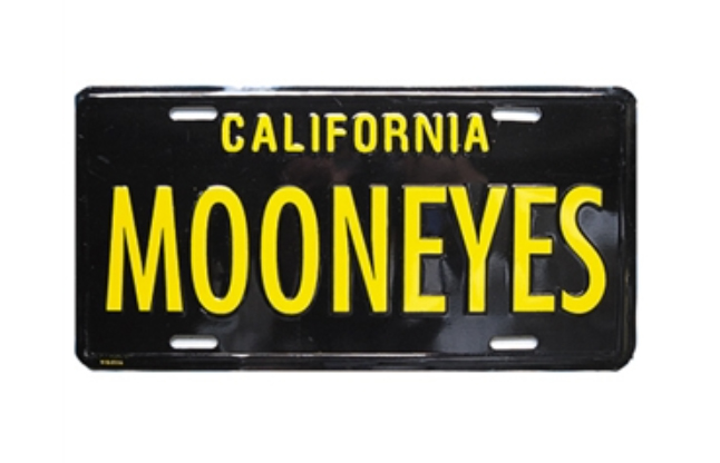 License Plate Mooneyes Black/Yellow