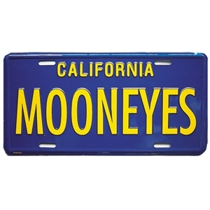 License Plate Blue/Yellow Mooneyes