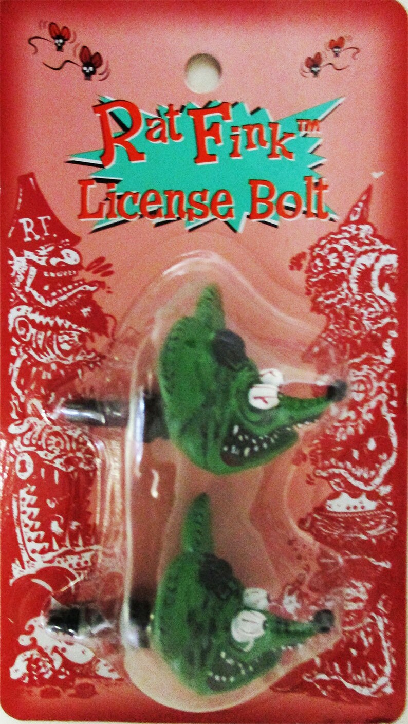 Rat Fink Head License Plate Bolts (Parafuso de Placa)