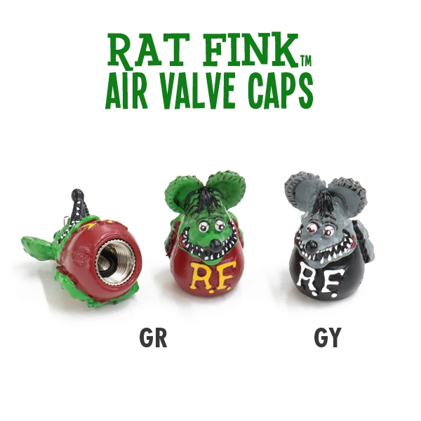 Rat Fink Air Valve Caps (Tampa Valvula Pneu)