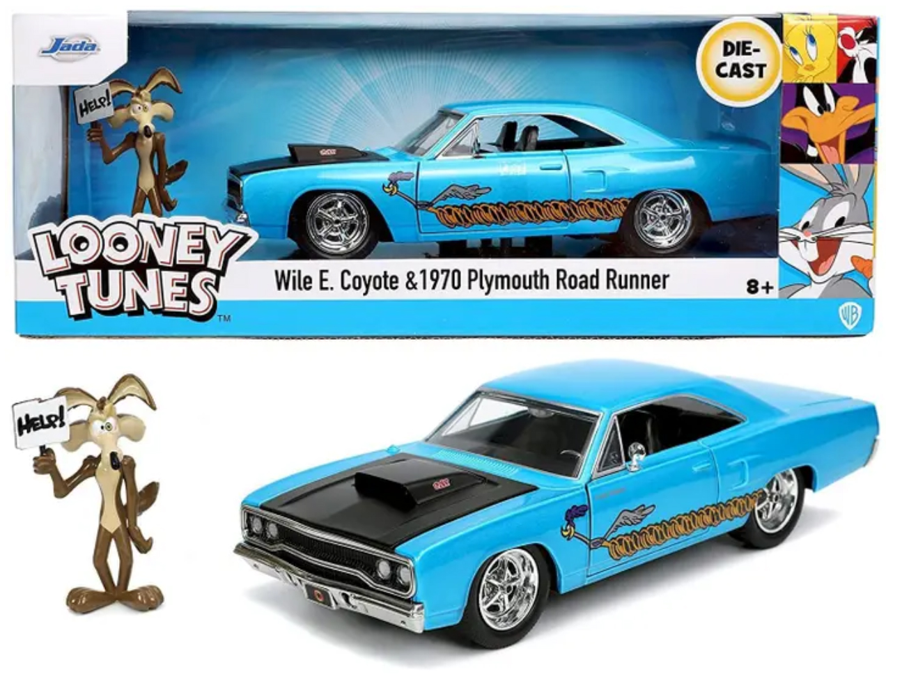 Wile E. Coyote & 1970 Plymouth Road Runner JADA 1:24