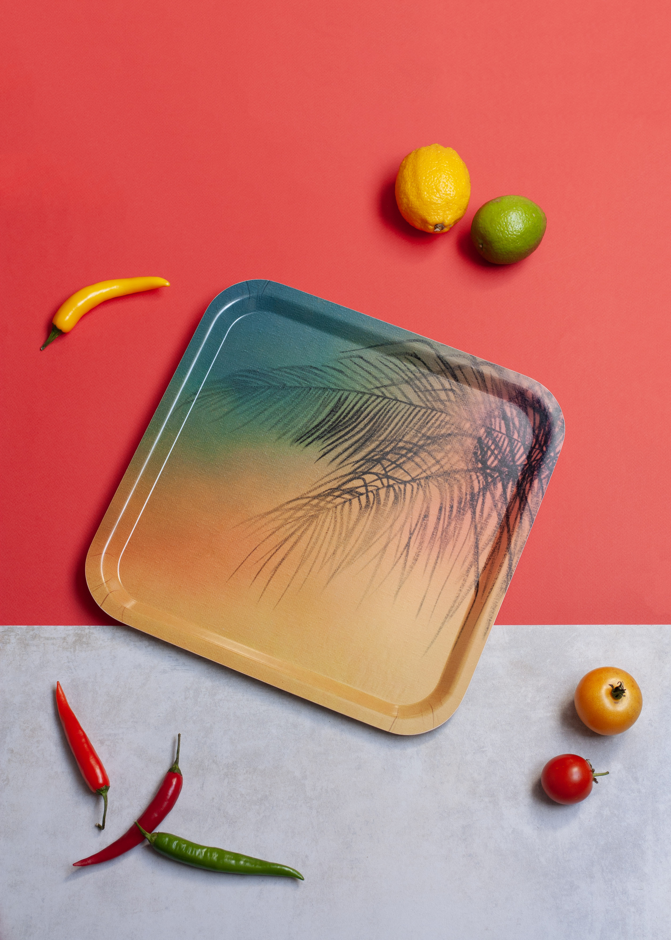 Plateau en bois Palmier