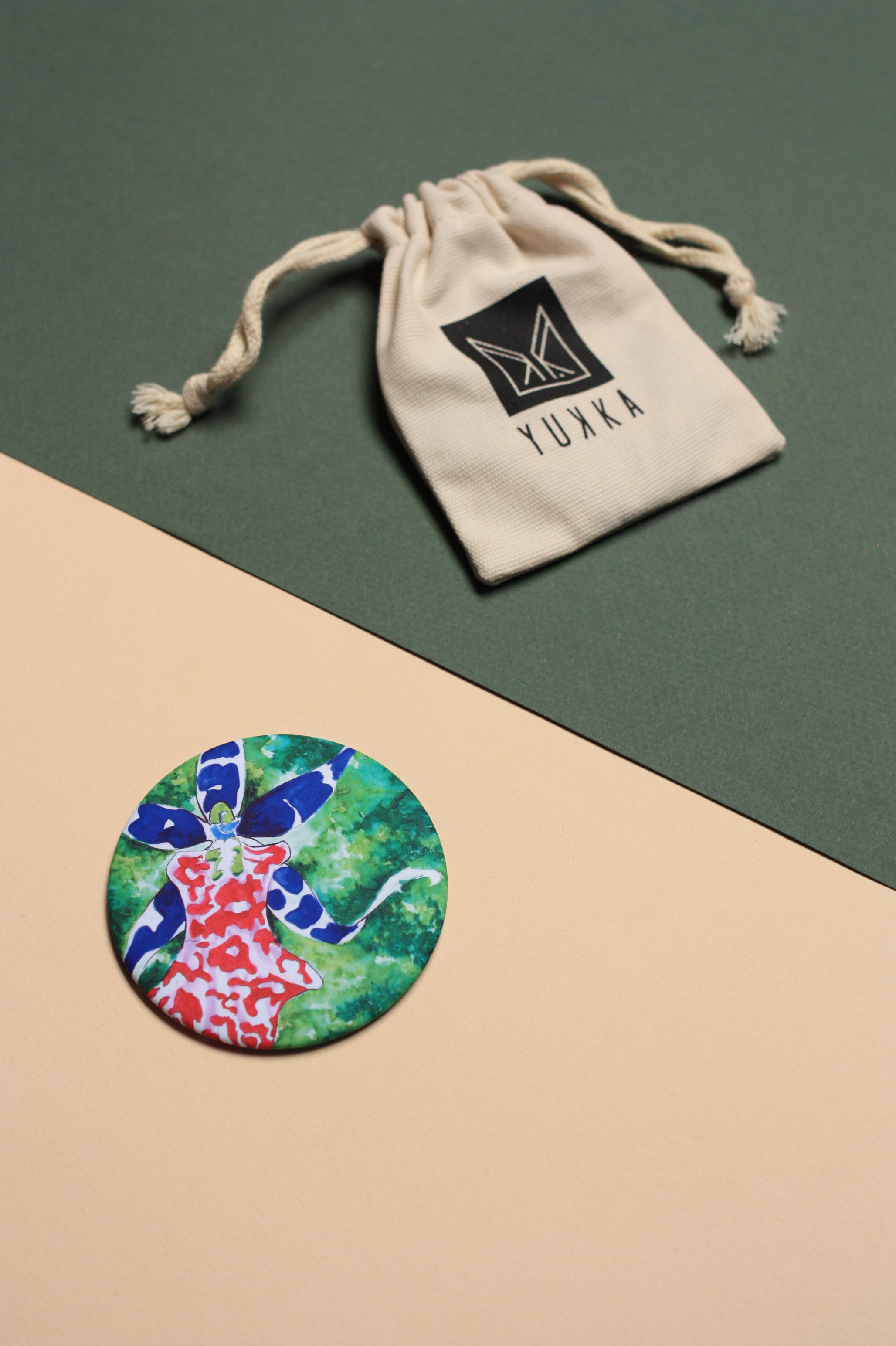 Miroir de poche "Orchidée"