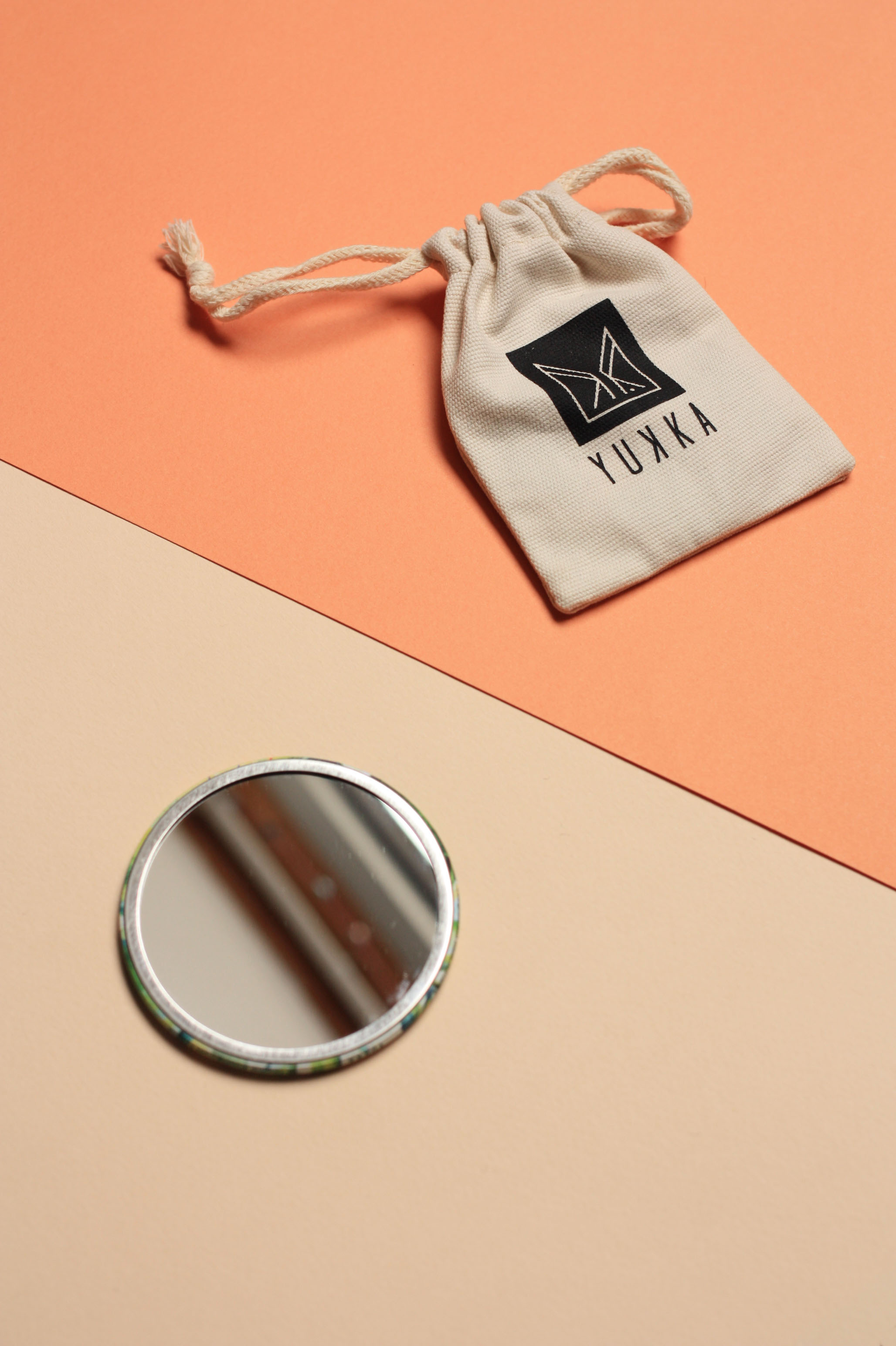 Miroir de poche "Oiseau de paradis"