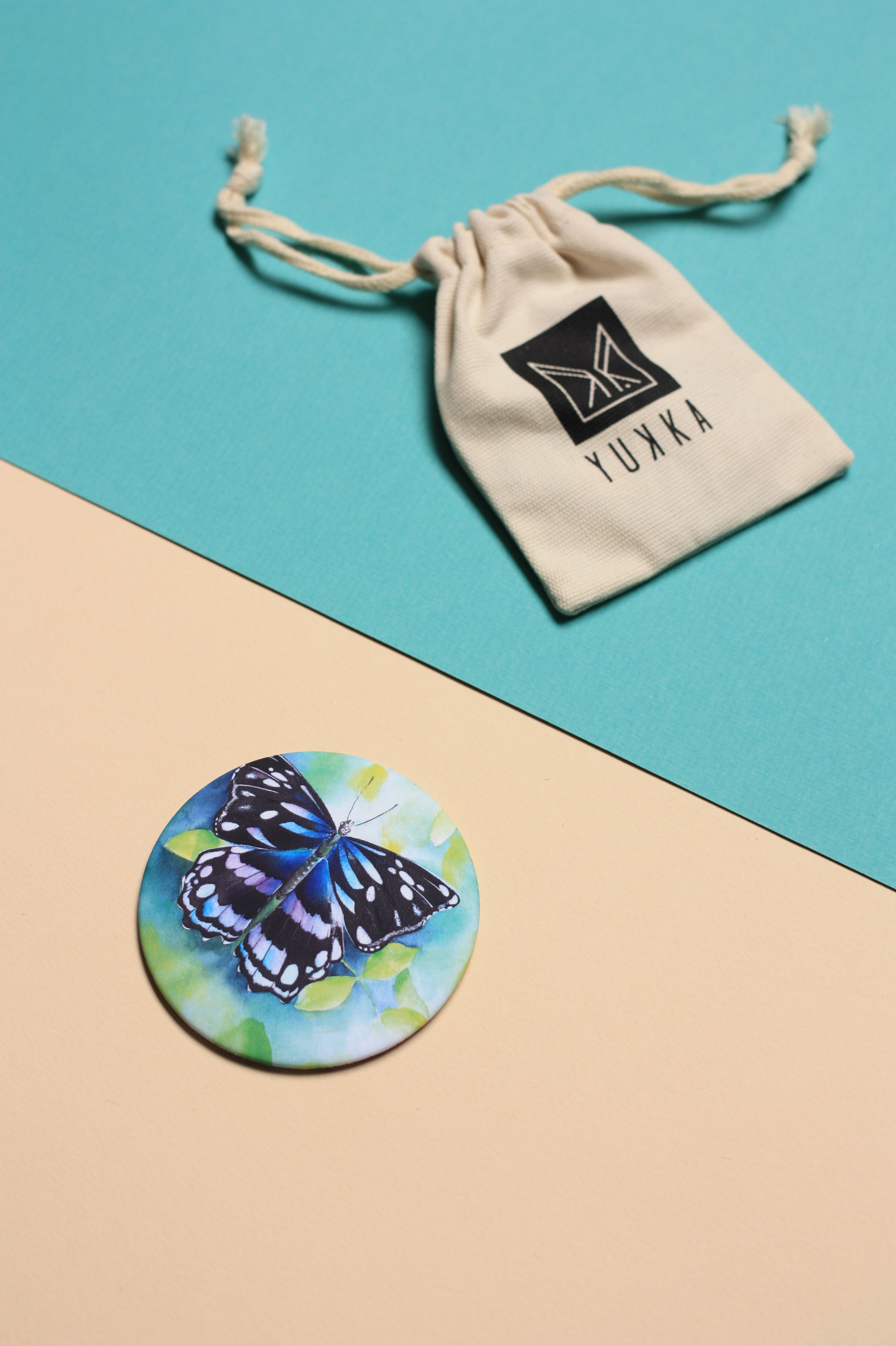 Miroir de poche "Papillon"