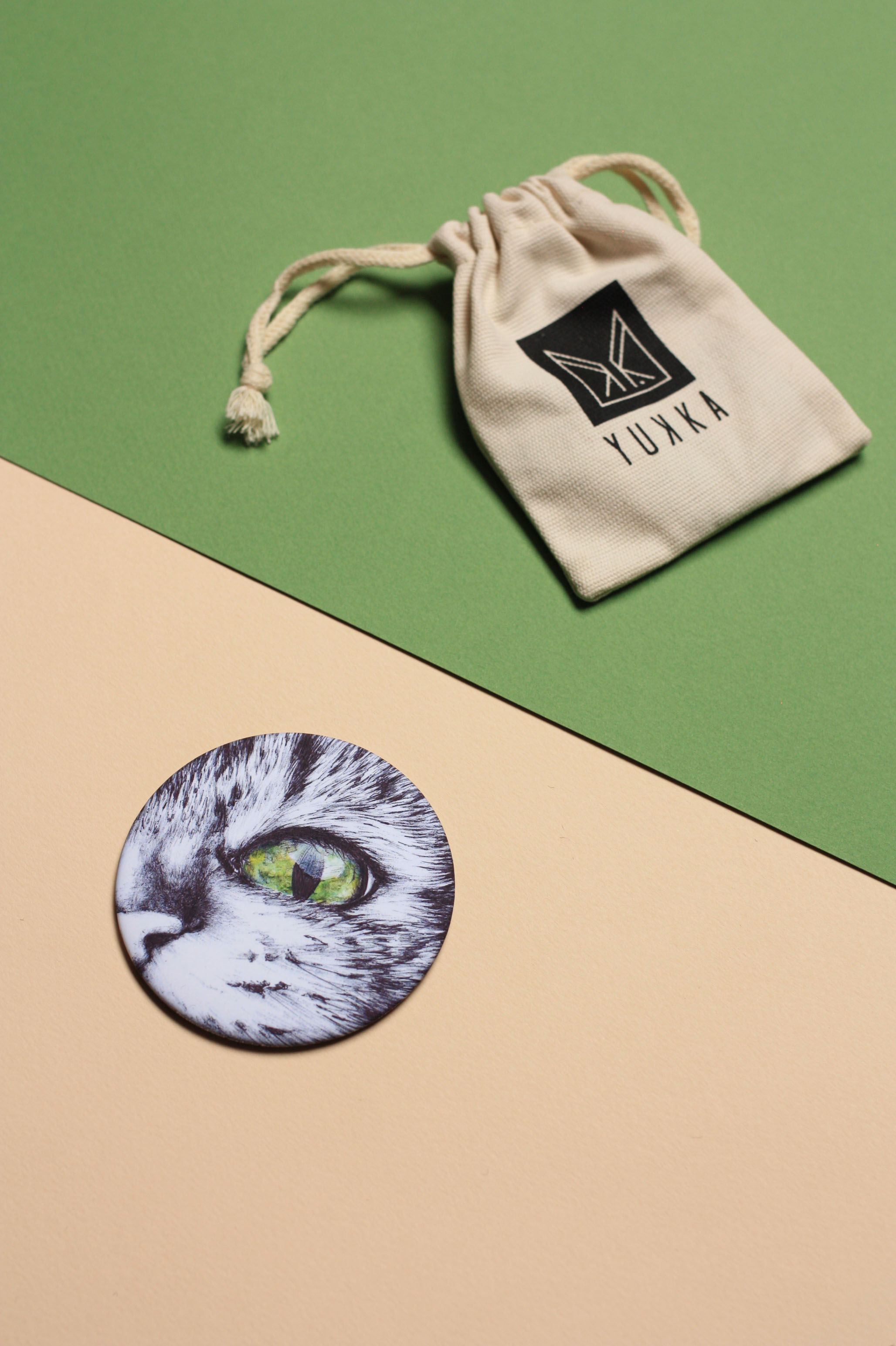 Miroir de poche "Chat"