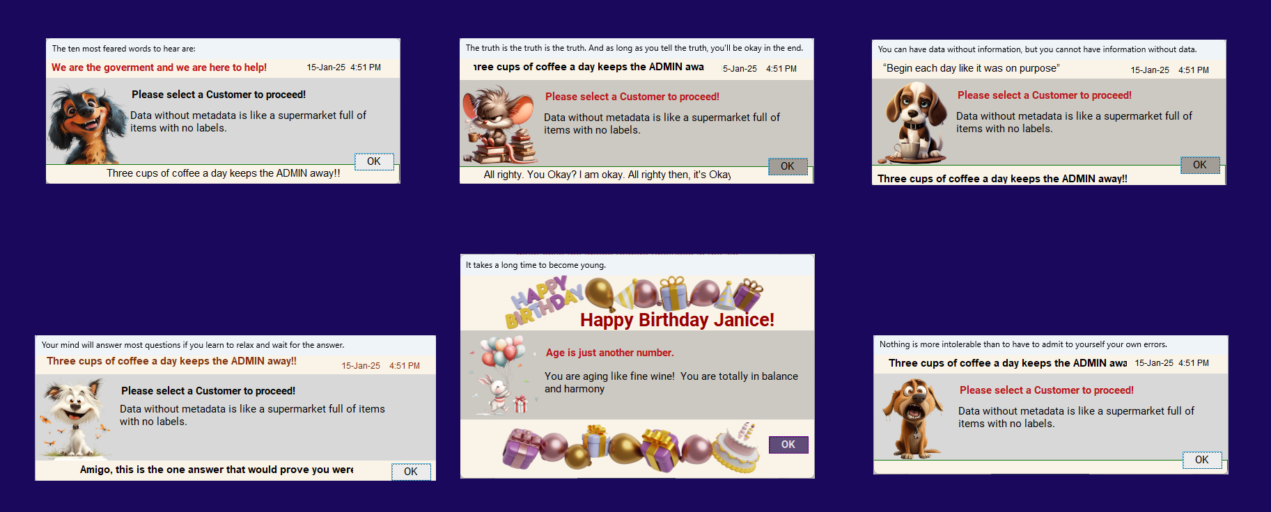SMS Custom Message Box 