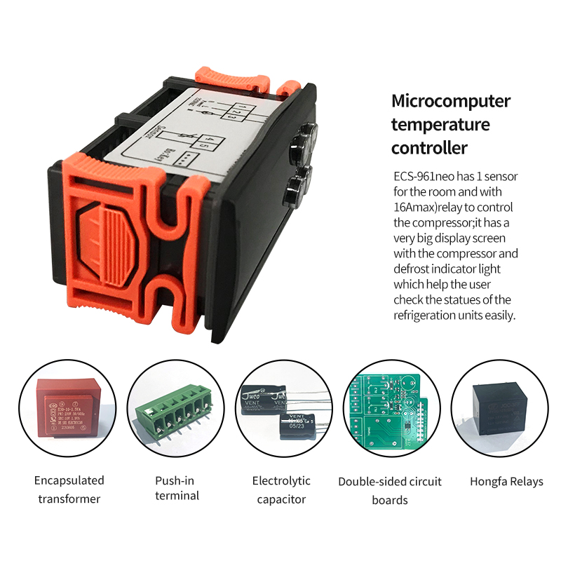 Controlador/Termostato de temperatura digital ECS-961neo