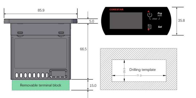 Controlador De Temperatura Corestar RX35CX Modbus 2 Relevos
