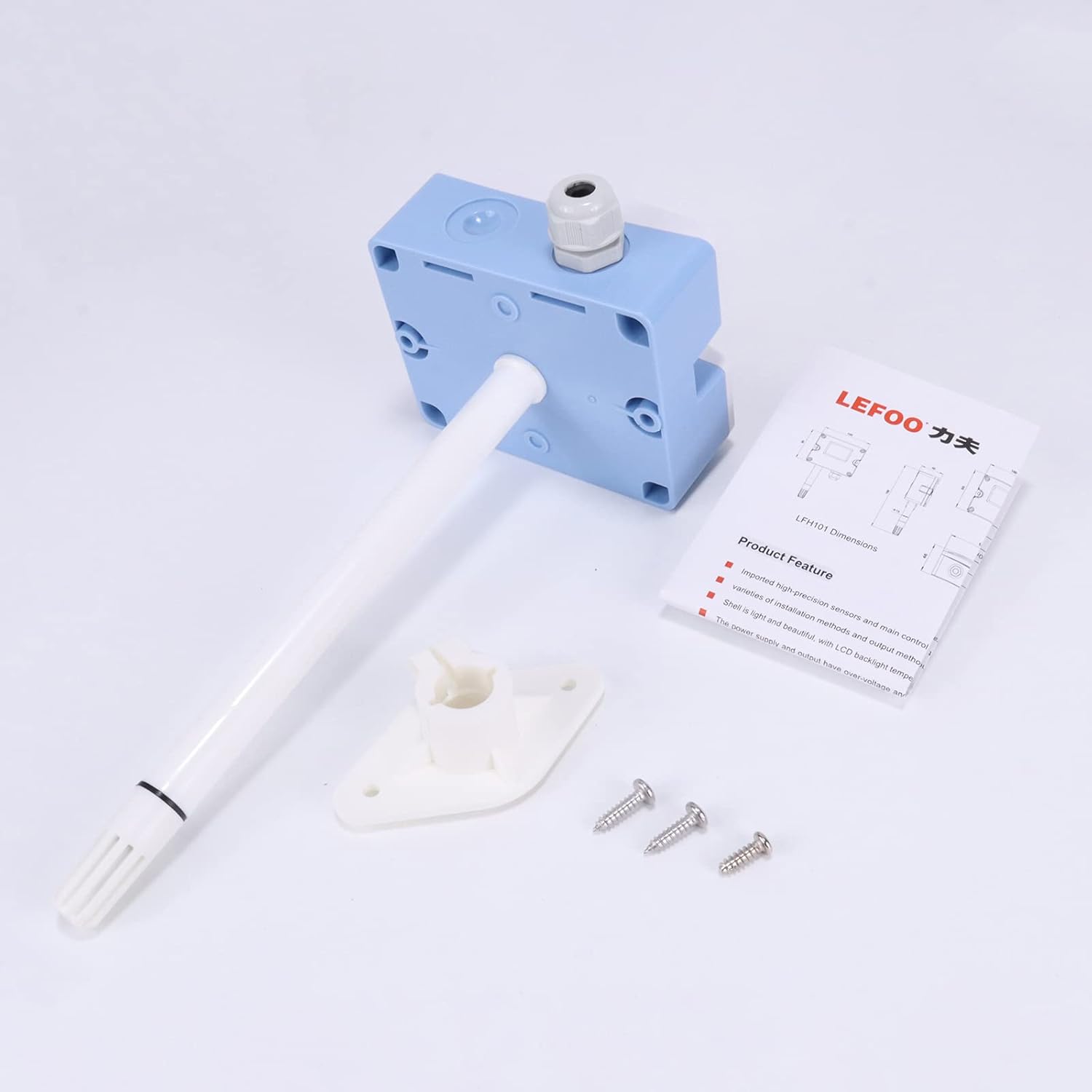 Transmisor De Temperatura Y Humedad Lefoo -20°c A 60°c Tipo Ducto