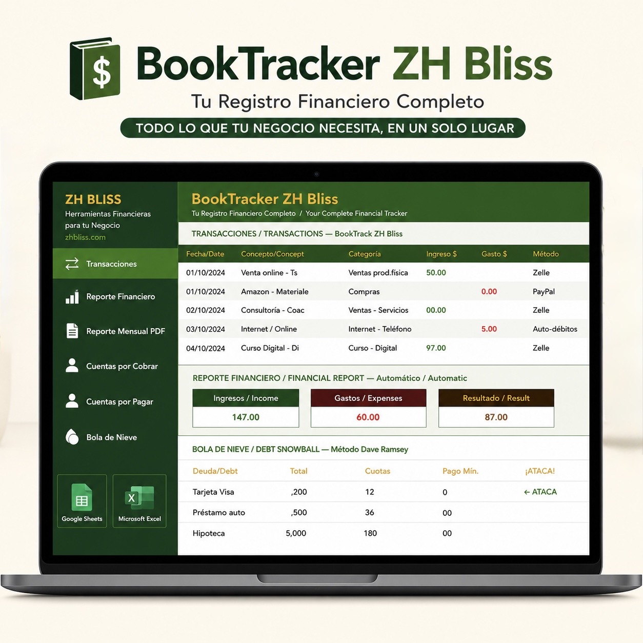 Plantilla BookTrack by ZH Bliss