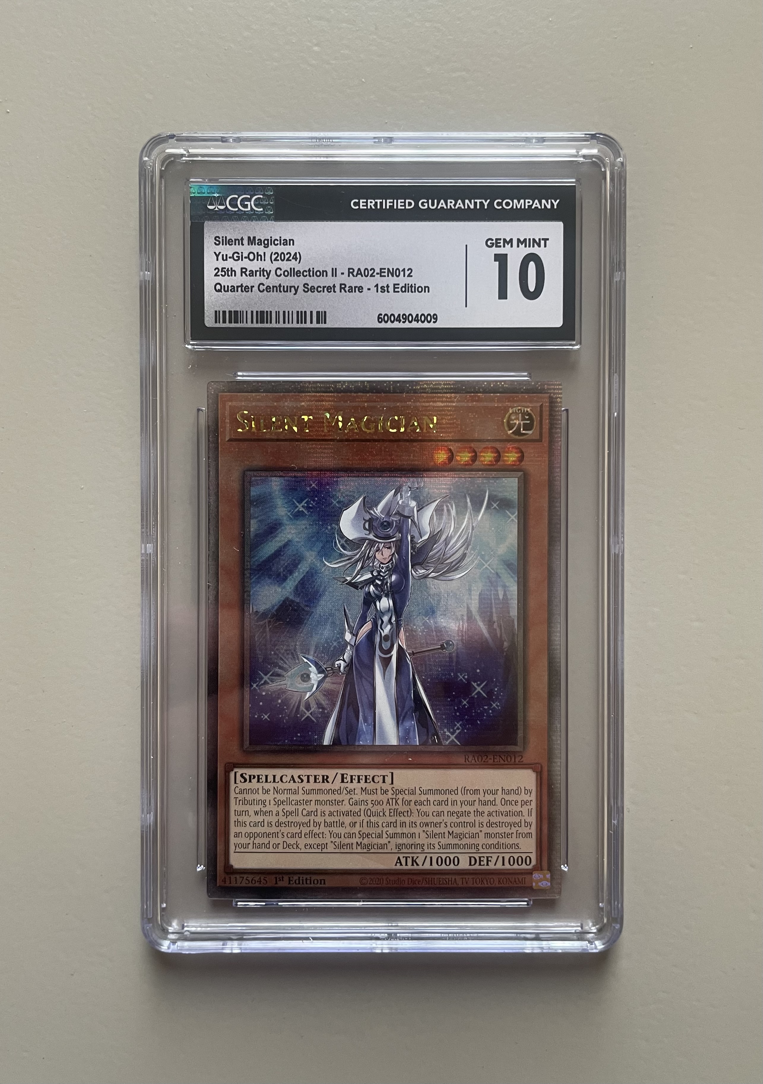 Silent Magician Yu-Gi-Oh! Card QCR CGC 10