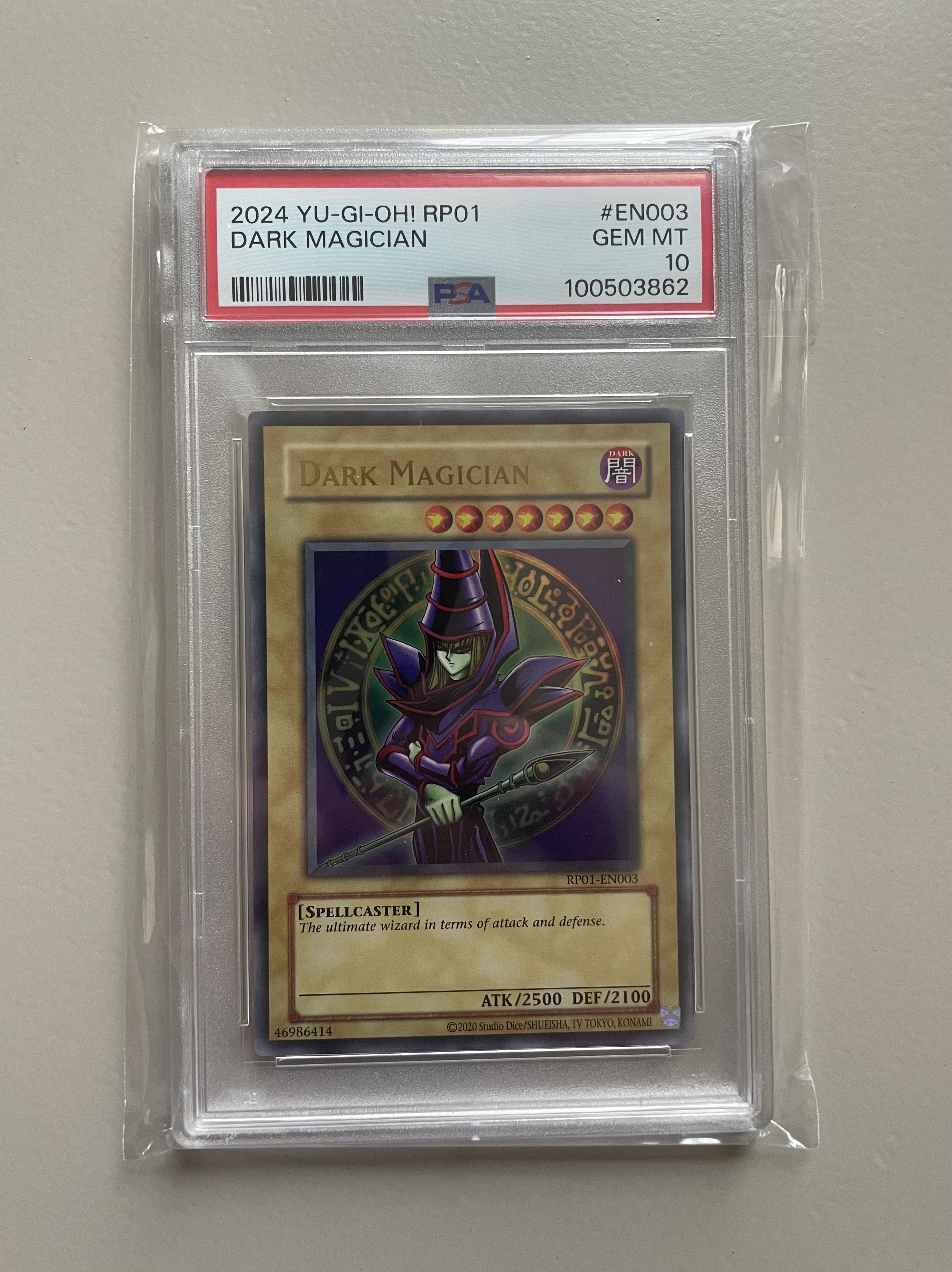 2024 Yu-Gi-Oh! RP01 Dark Magician PSA 10