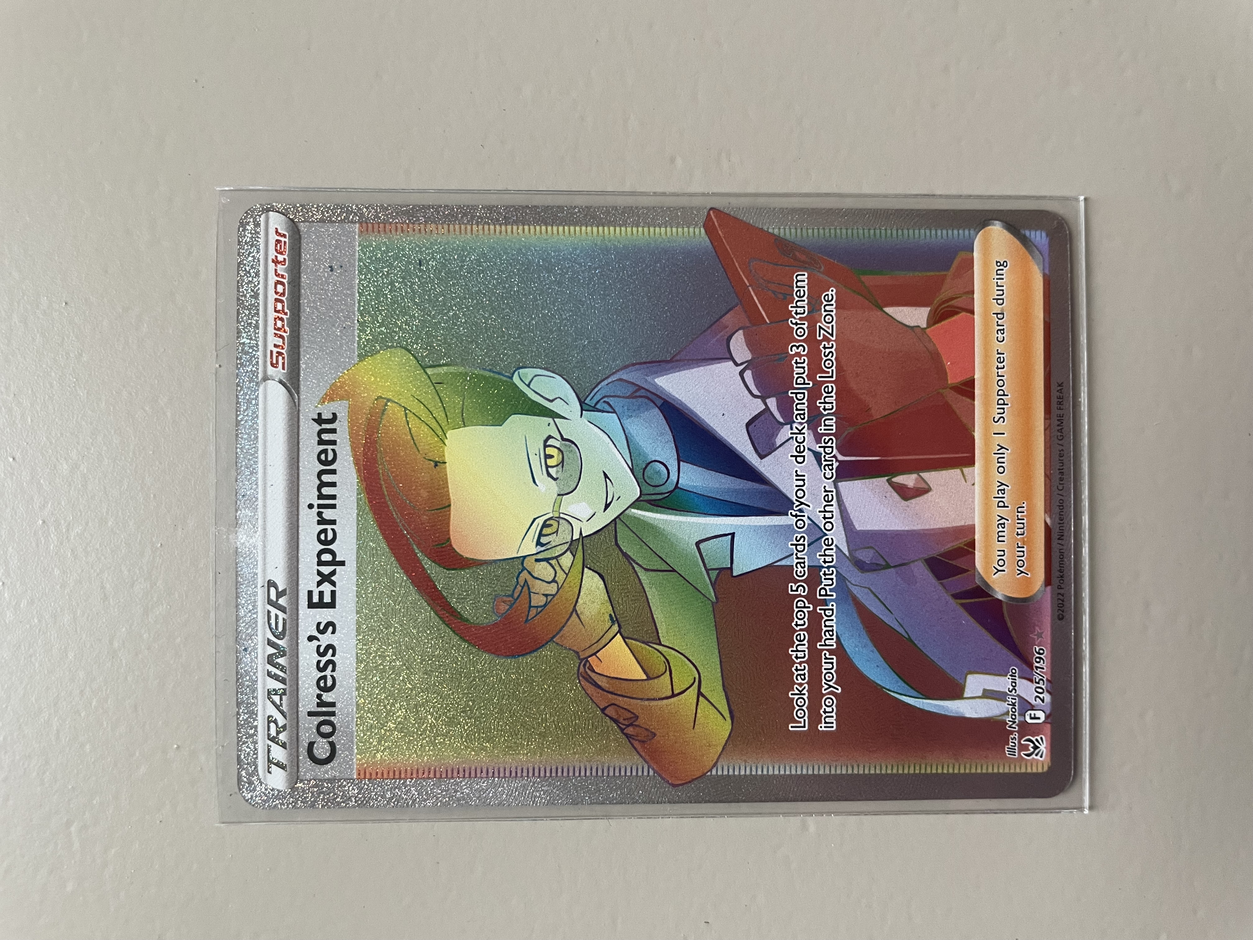 Colress's Experiment Trainer Card Rainbow Holo Rare 