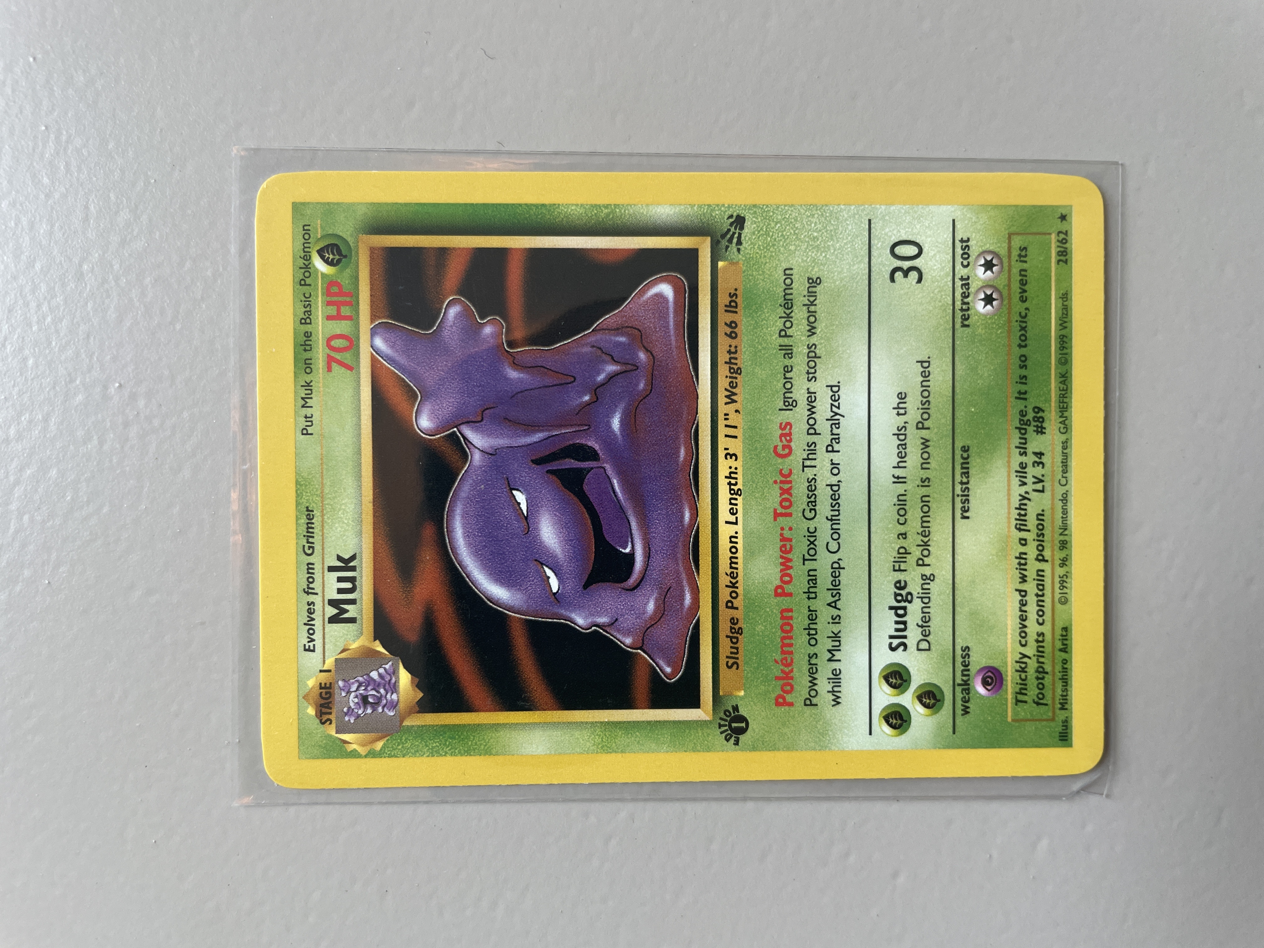 Pokemon Muk 1st Edition Fossil Set 