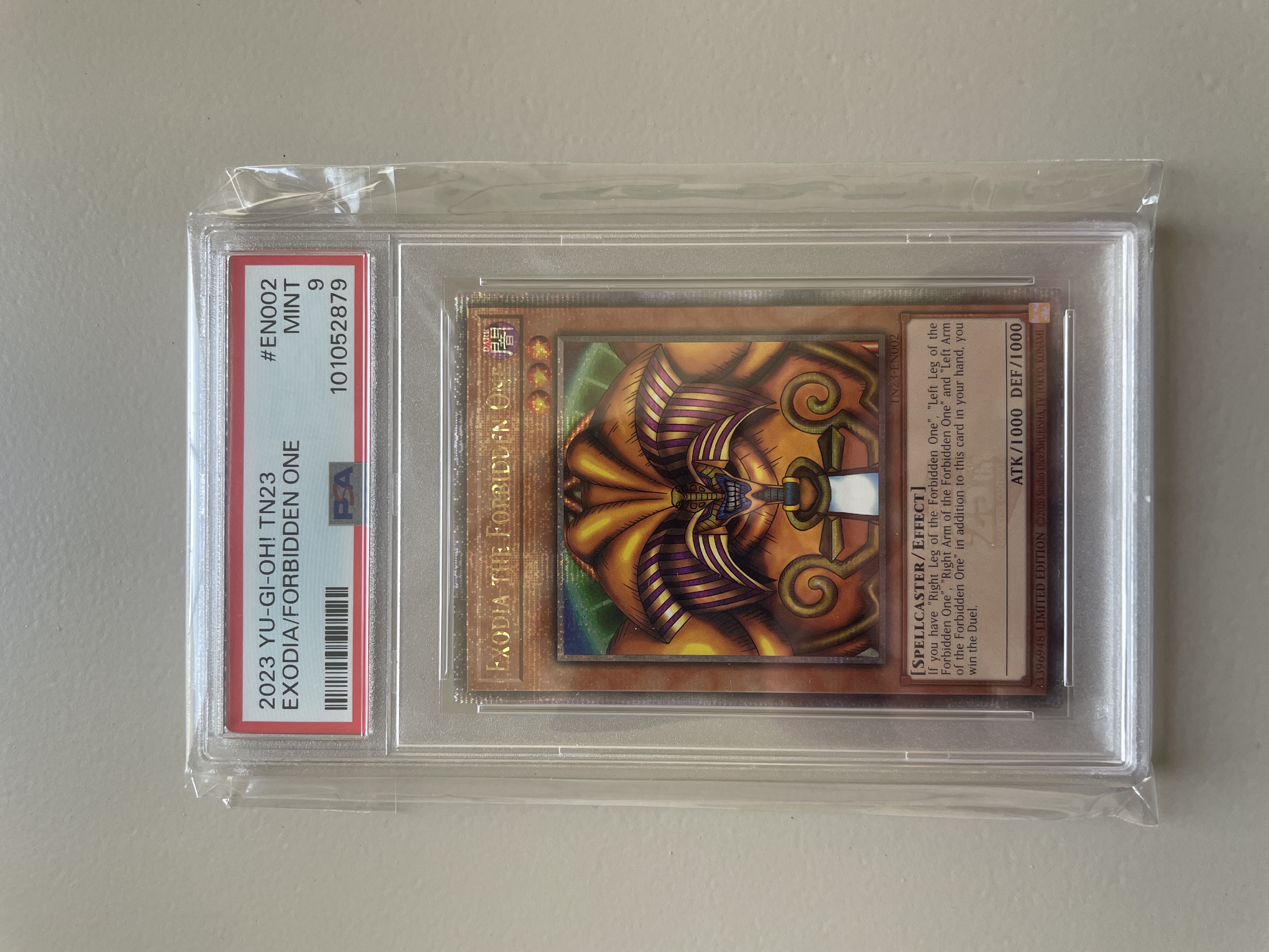 Yu-Gi-Oh! TCG Exodia the Forbidden One TN23 QCR PSA 9
