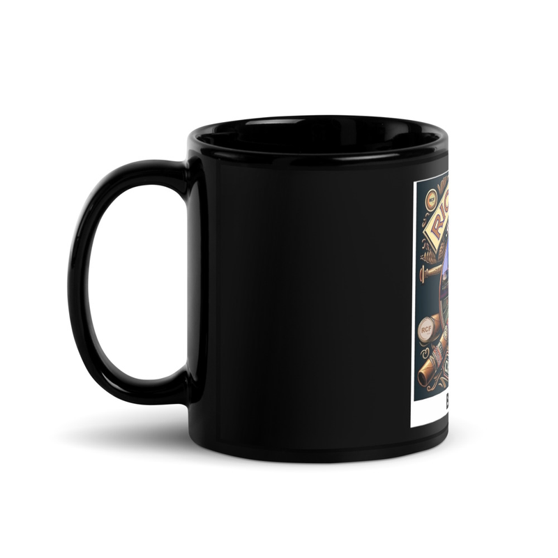 RCF PLUS Black Glossy Mug