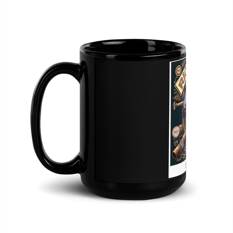 RCF PLUS Black Glossy Mug