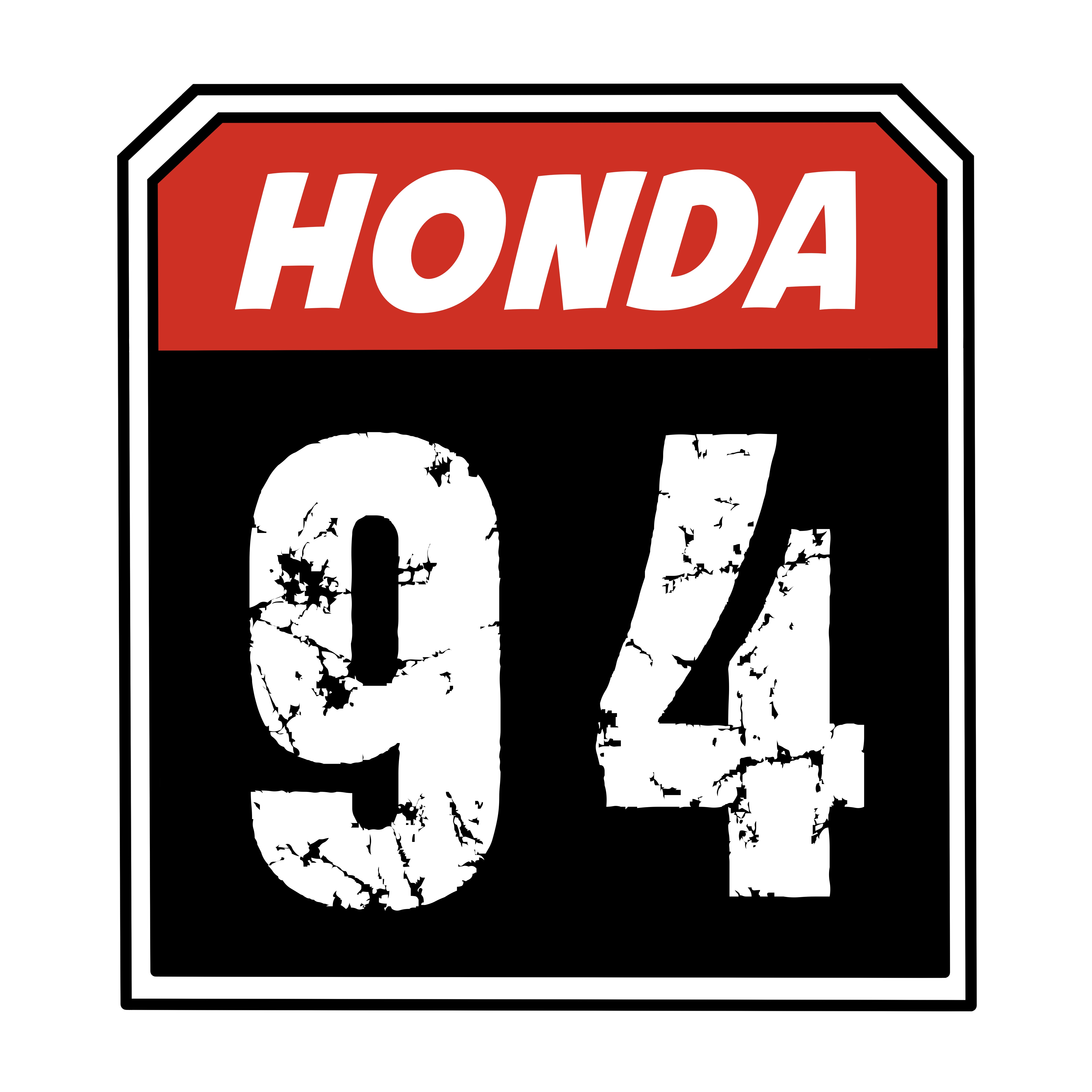 Plaque Numéro Honda 