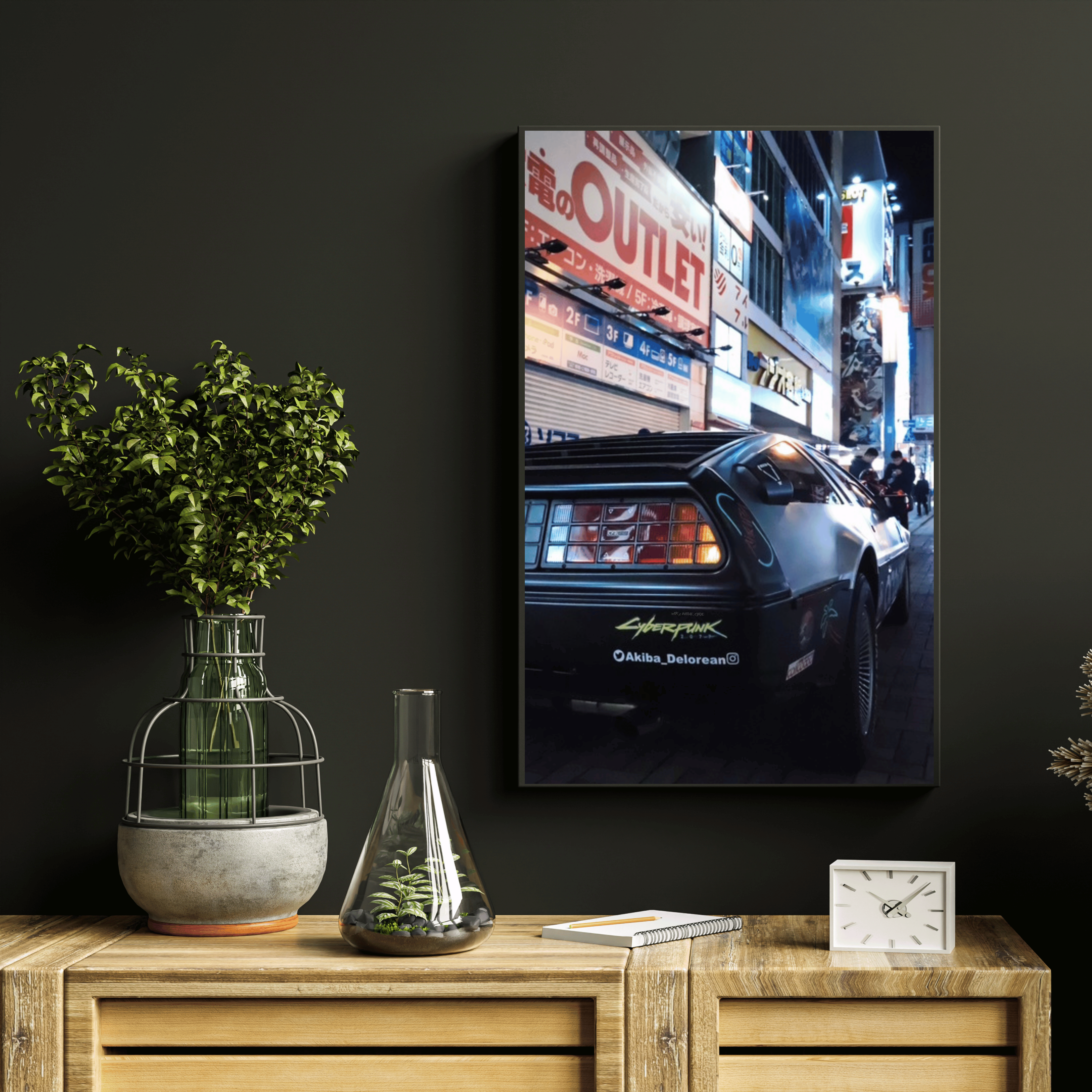 Poster Delorean Japan / WTK x INITIAL_CYRIL