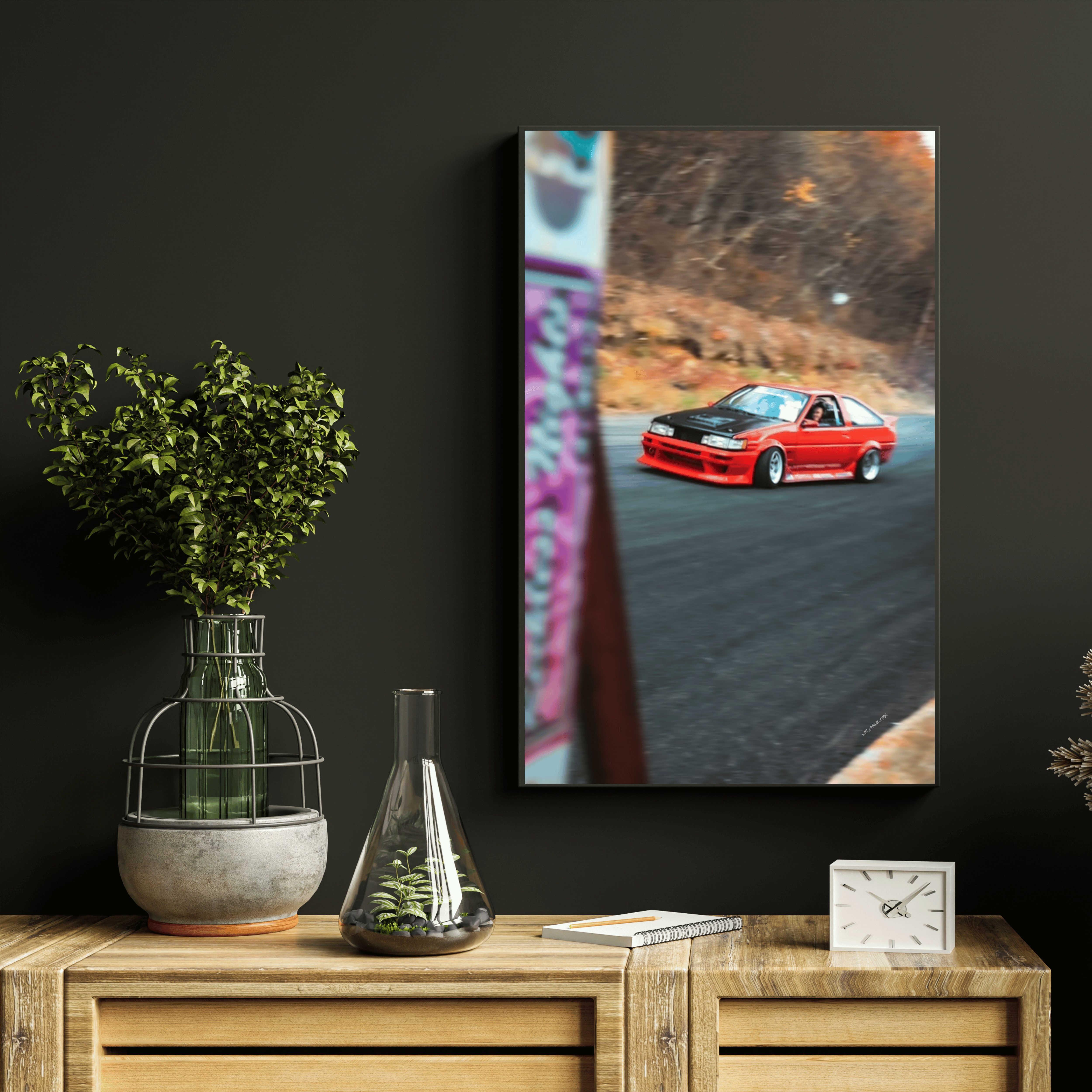 Poster AE86 Ebisu  / WTK x INITIAL_CYRIL