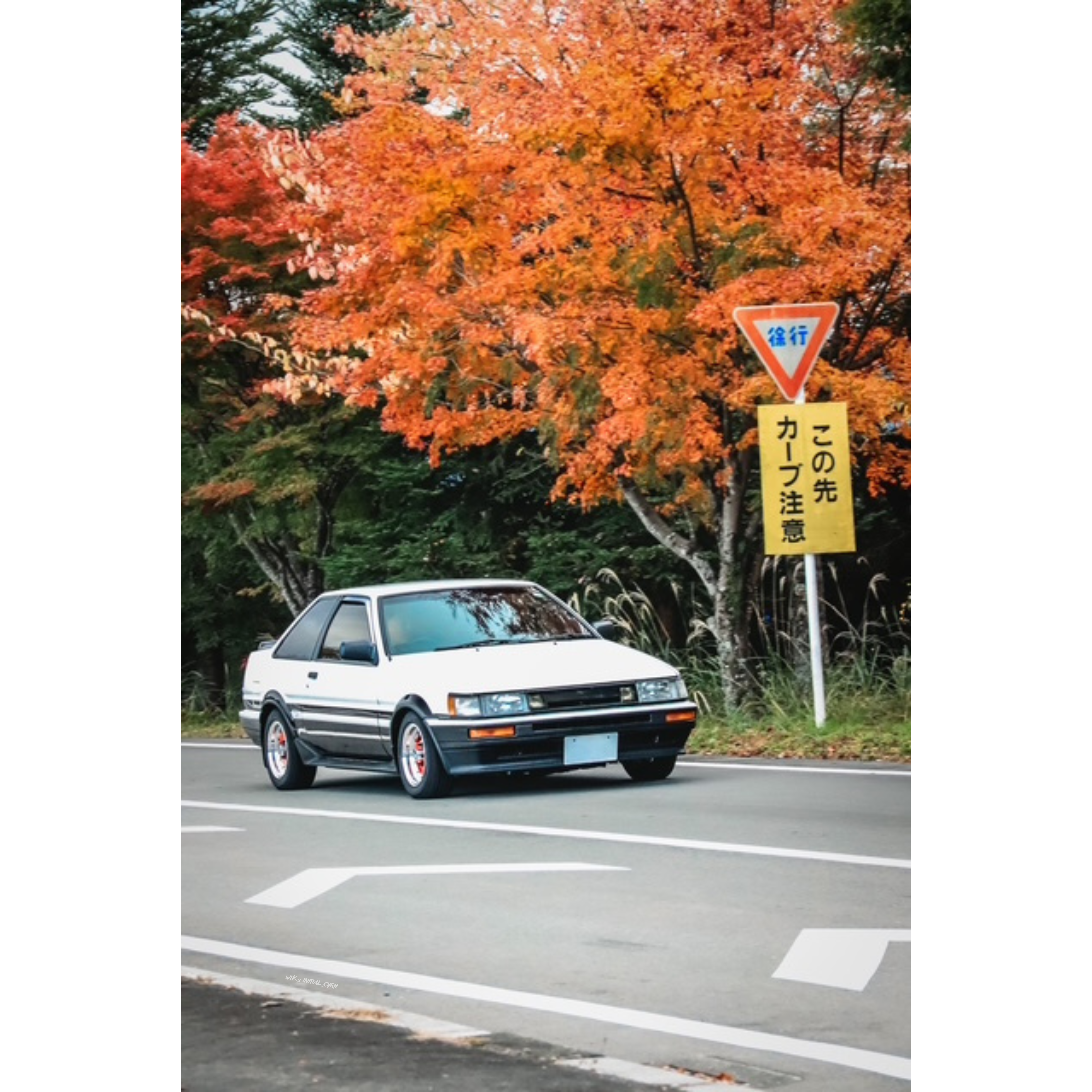 Poster AE86 JAPAN  / WTK x INITIAL_CYRIL