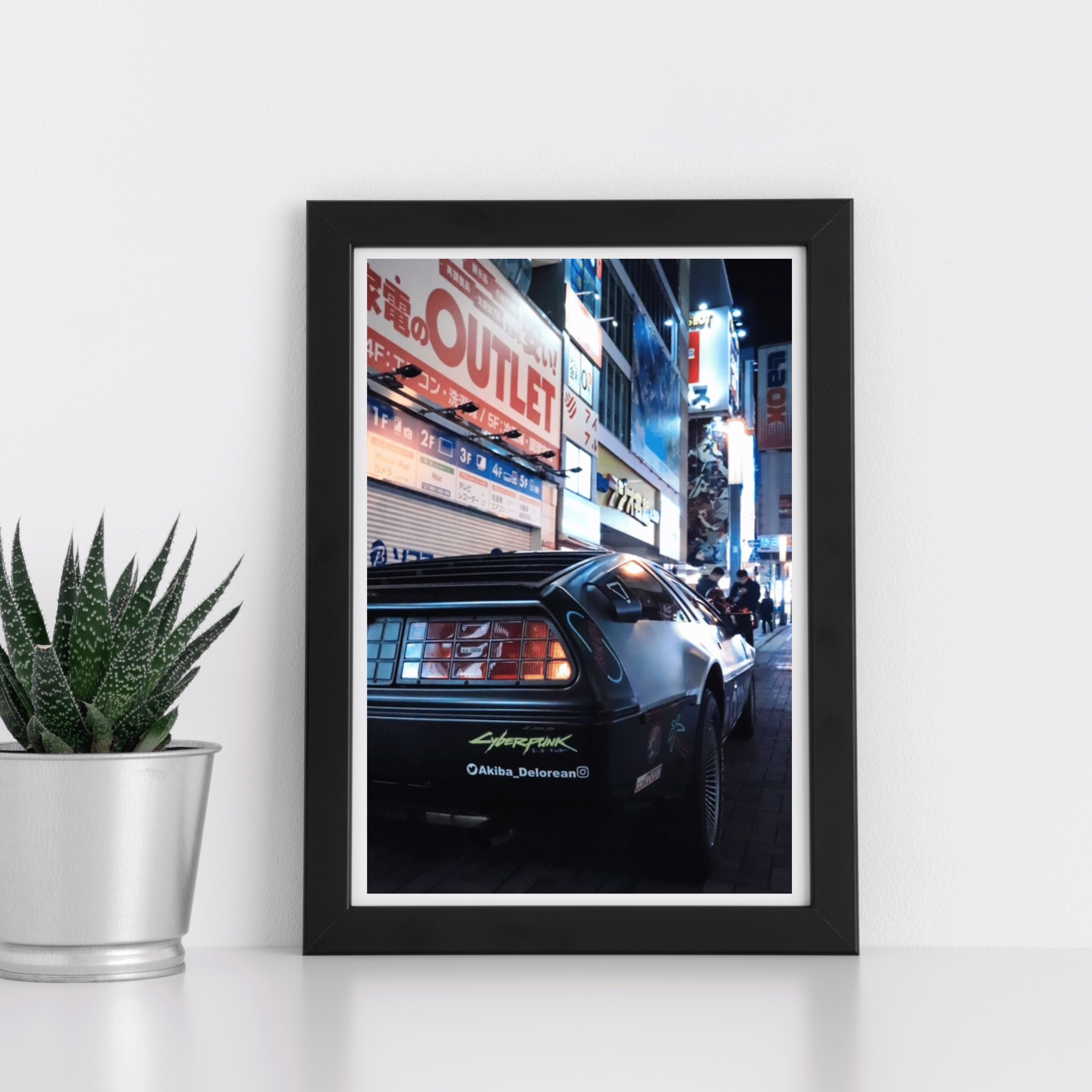 Poster Delorean Japan / WTK x INITIAL_CYRIL